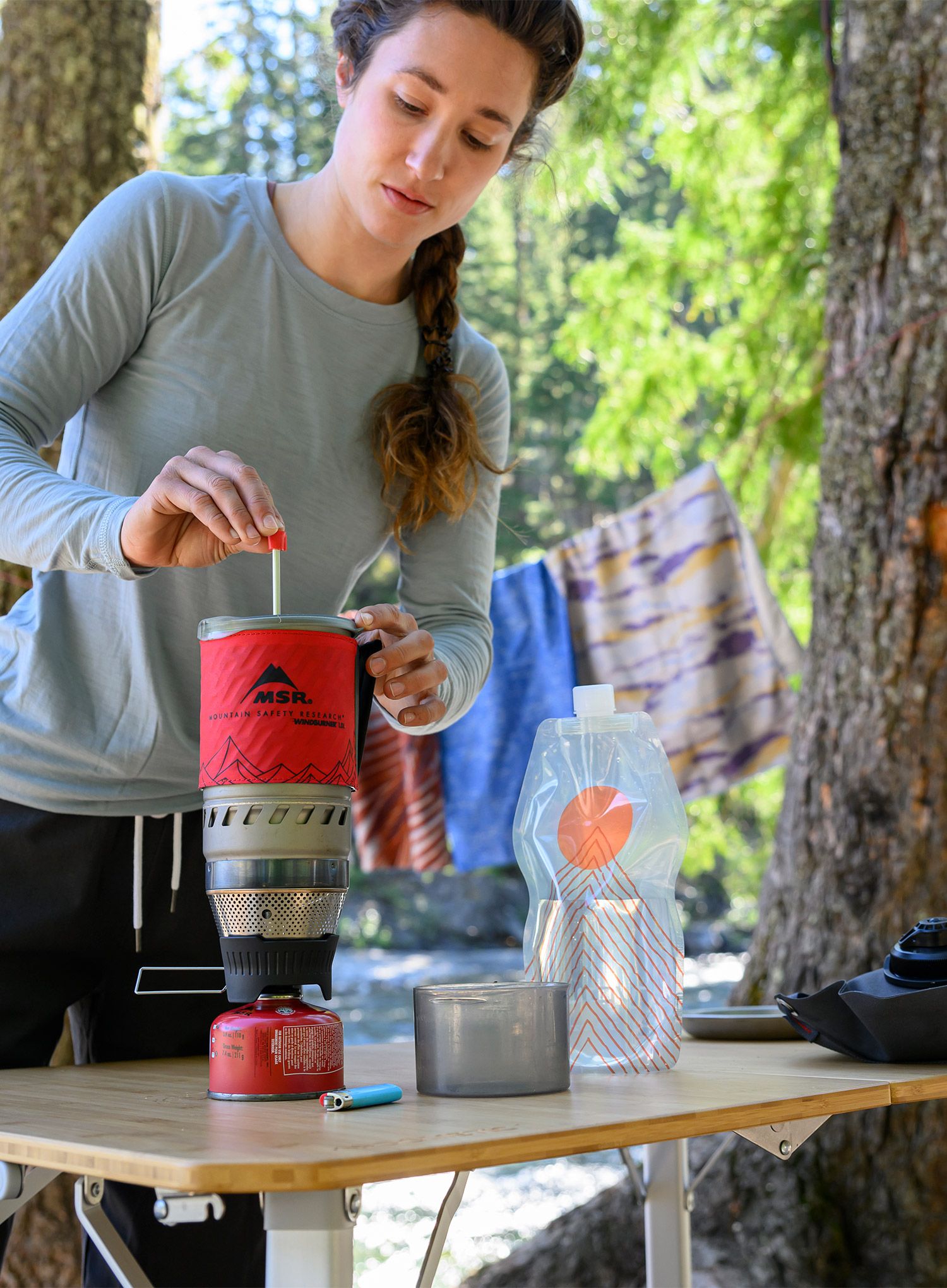 Putno kuhalo MSR WindBurner Personal Stove System 1.0L - red