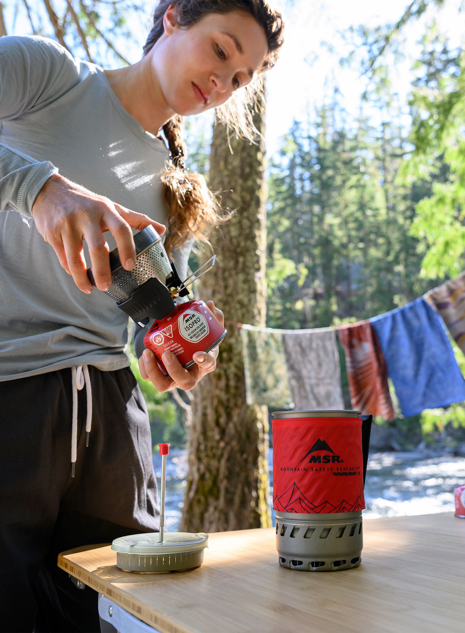 Putno kuhalo MSR WindBurner Personal Stove System 1.0L - red