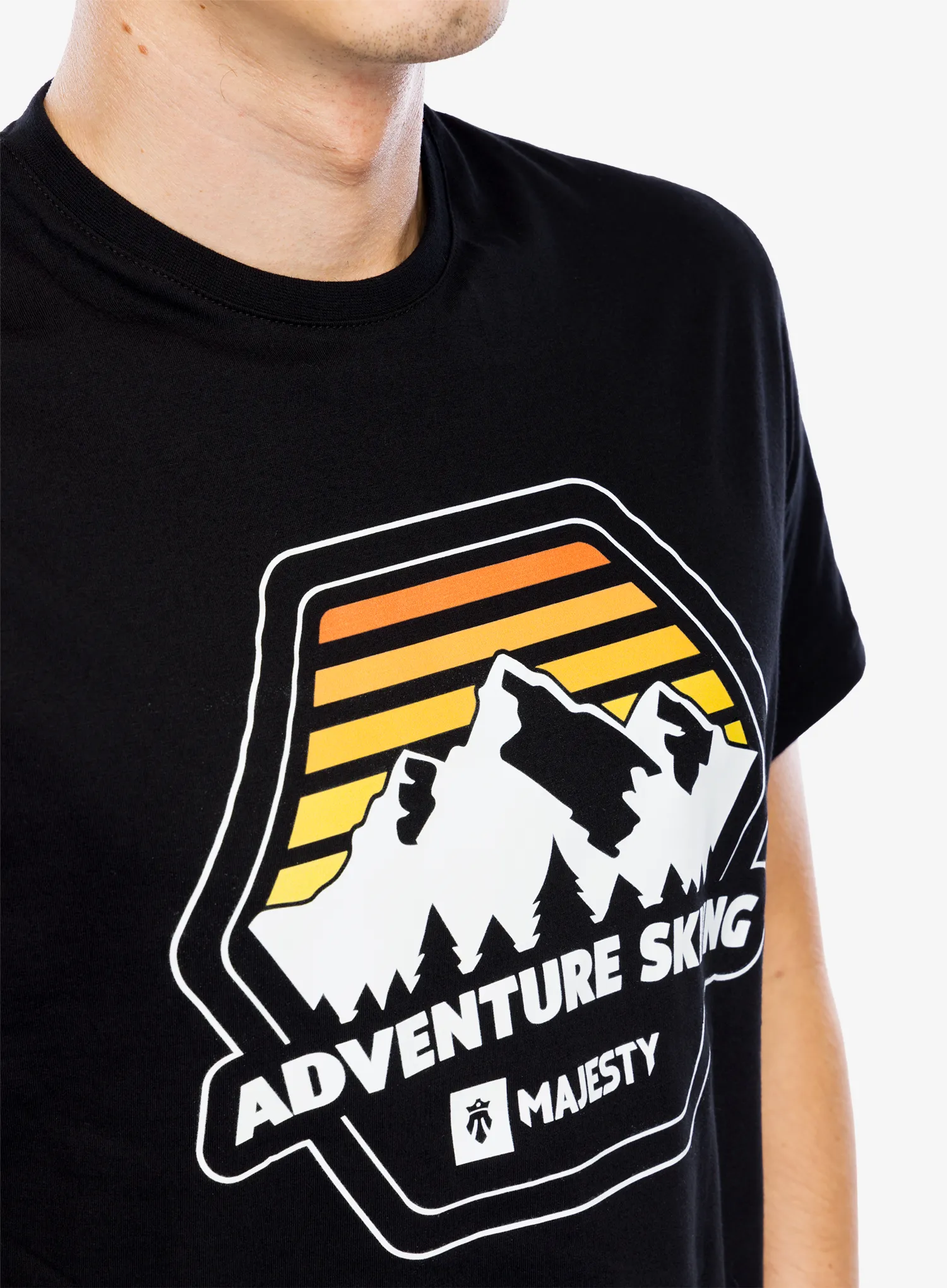 Majica s tiskom Majesty Adventure T-Shirt - black