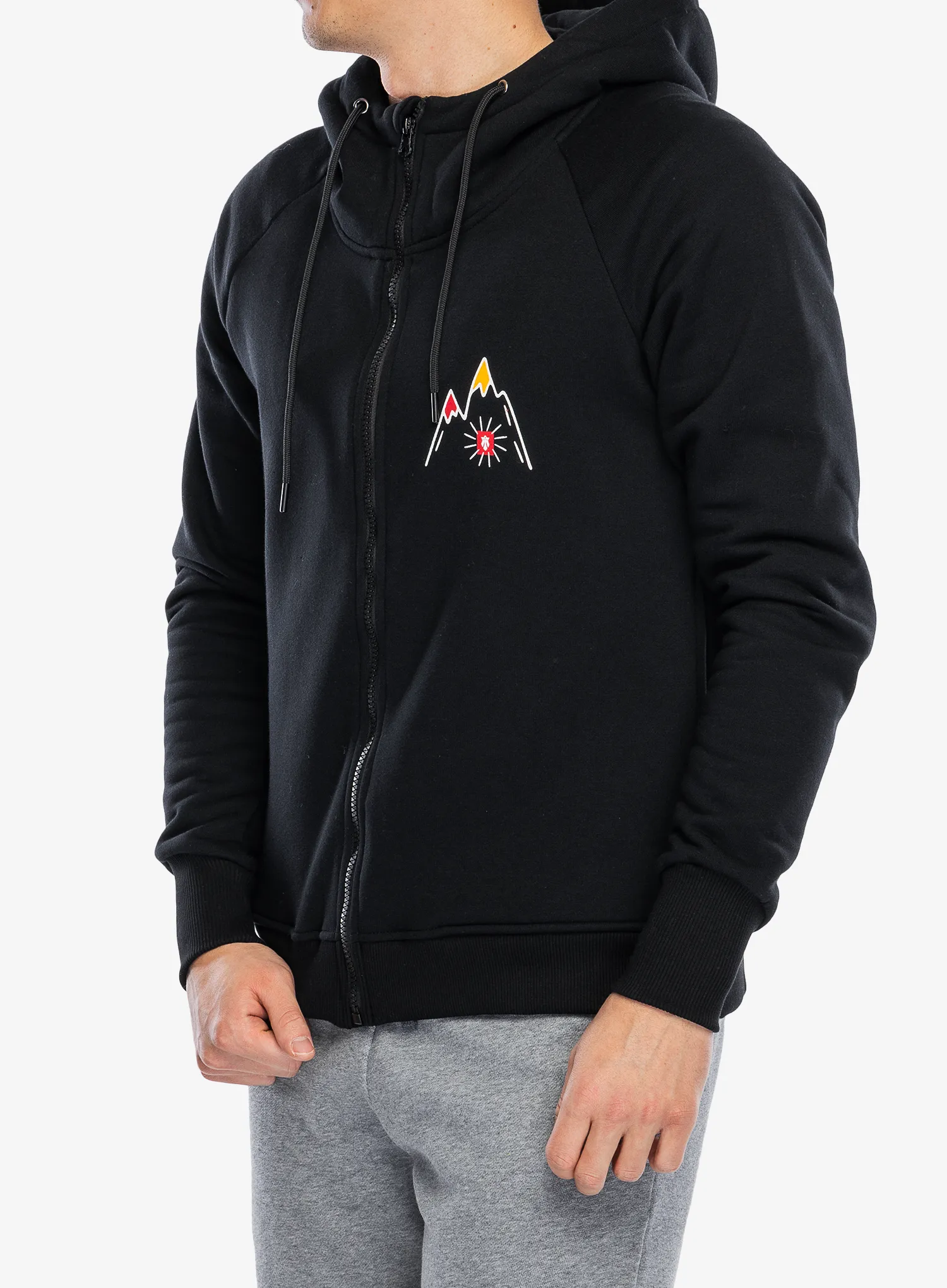 Dukserica na otkopčavanje Majesty Mountain Zipped Hoodie - black