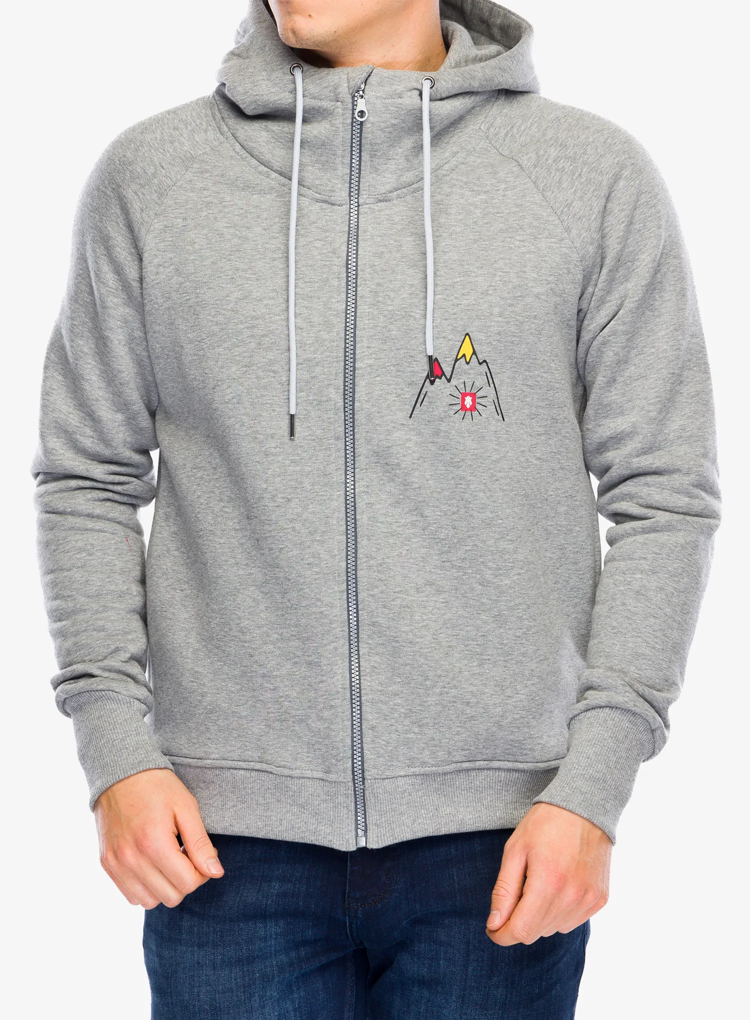Dukserica na otkopčavanje Majesty Mountain Zipped Hoodie - grey