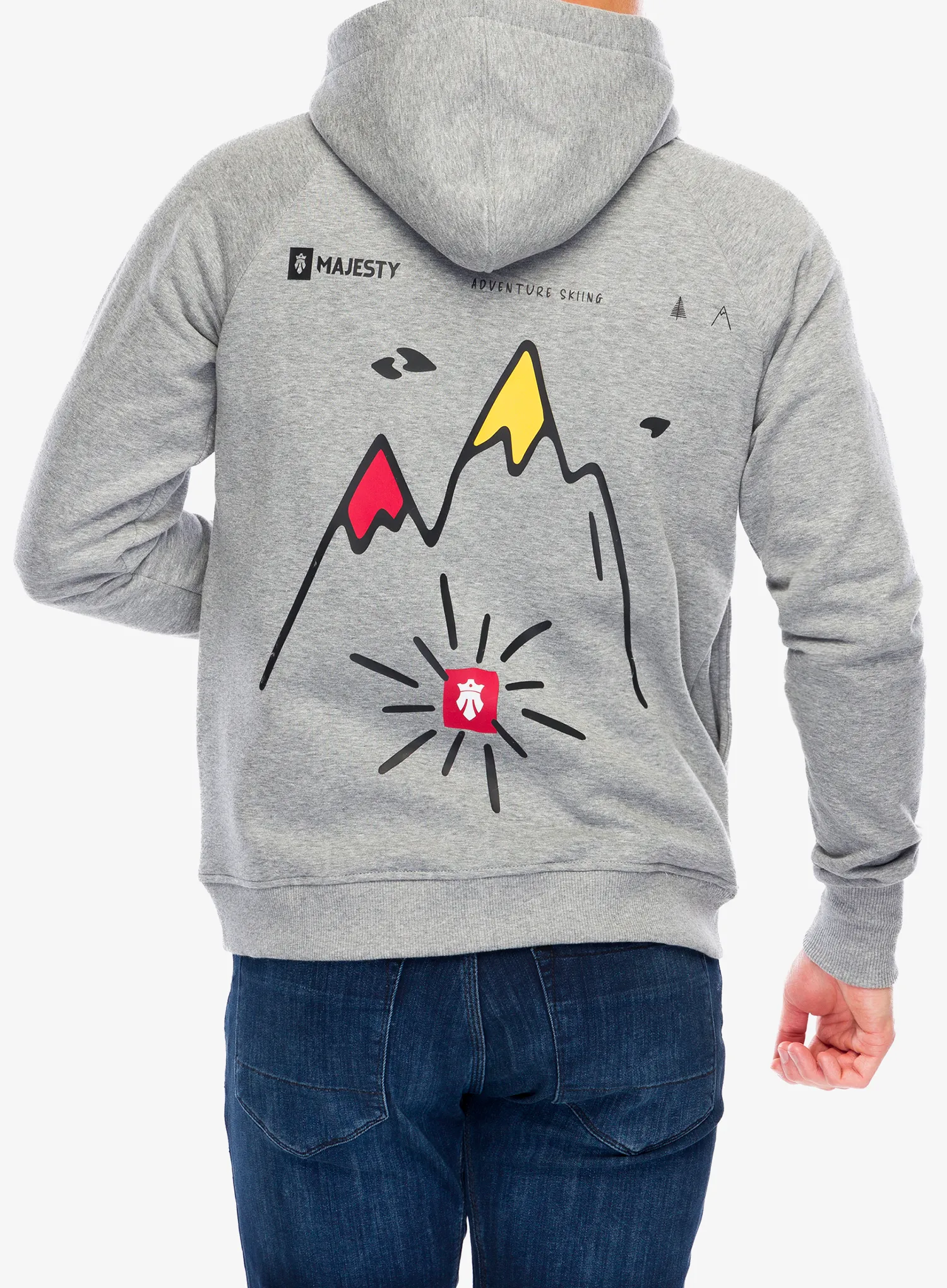 Dukserica na otkopčavanje Majesty Mountain Zipped Hoodie - grey