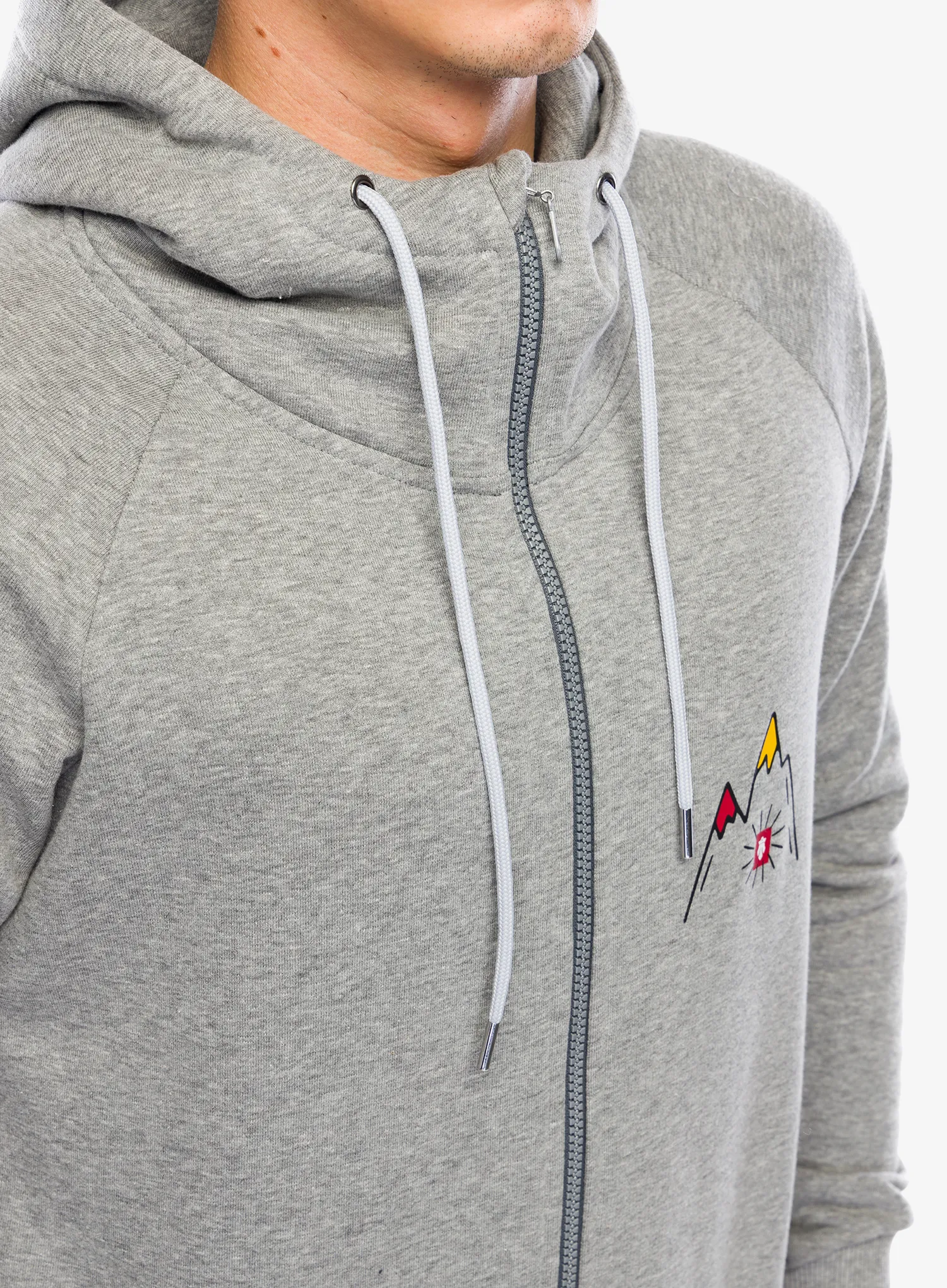 Dukserica na otkopčavanje Majesty Mountain Zipped Hoodie - grey
