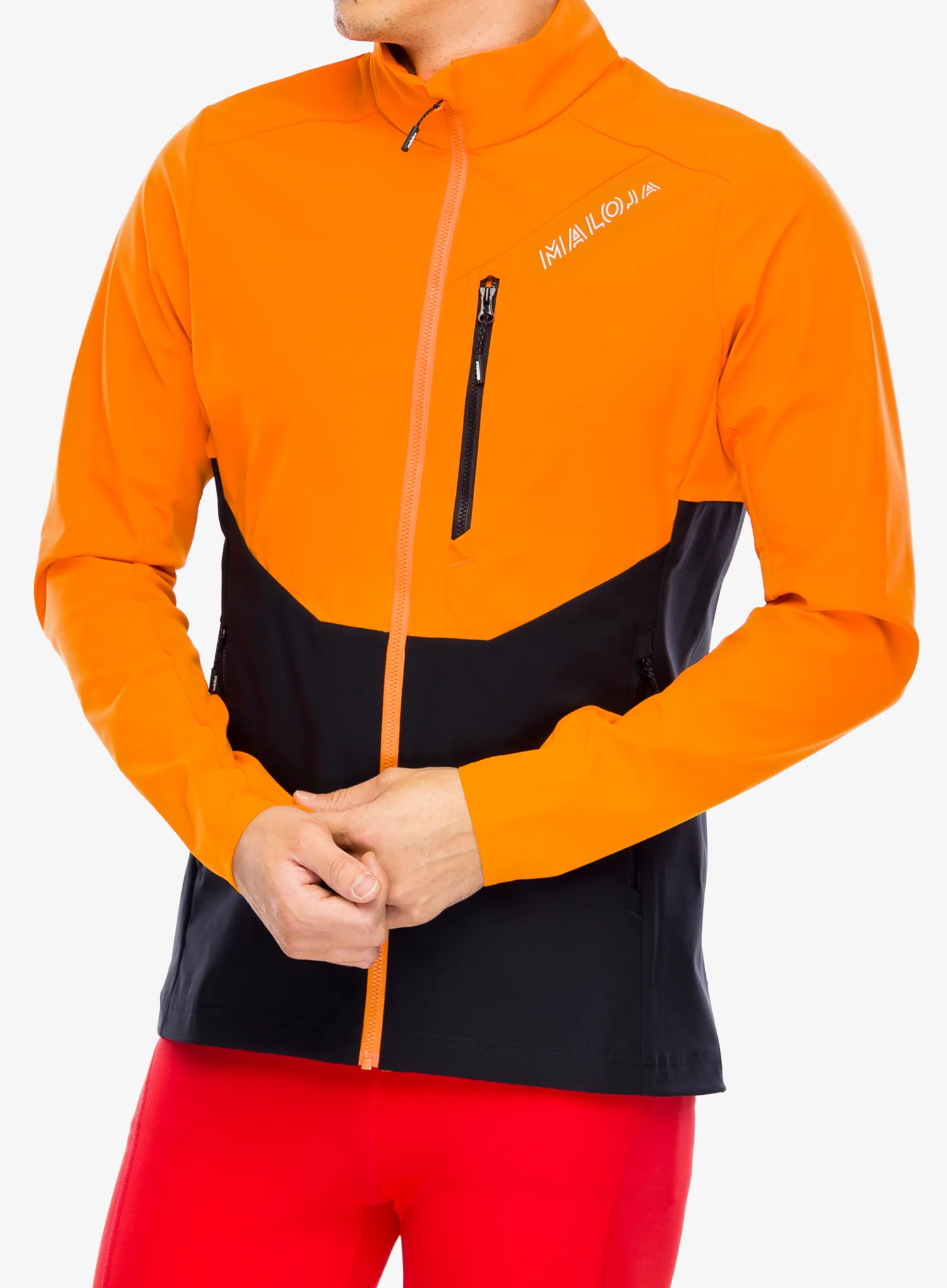 Softshell jakna Maloja Alpel - orange sun multi