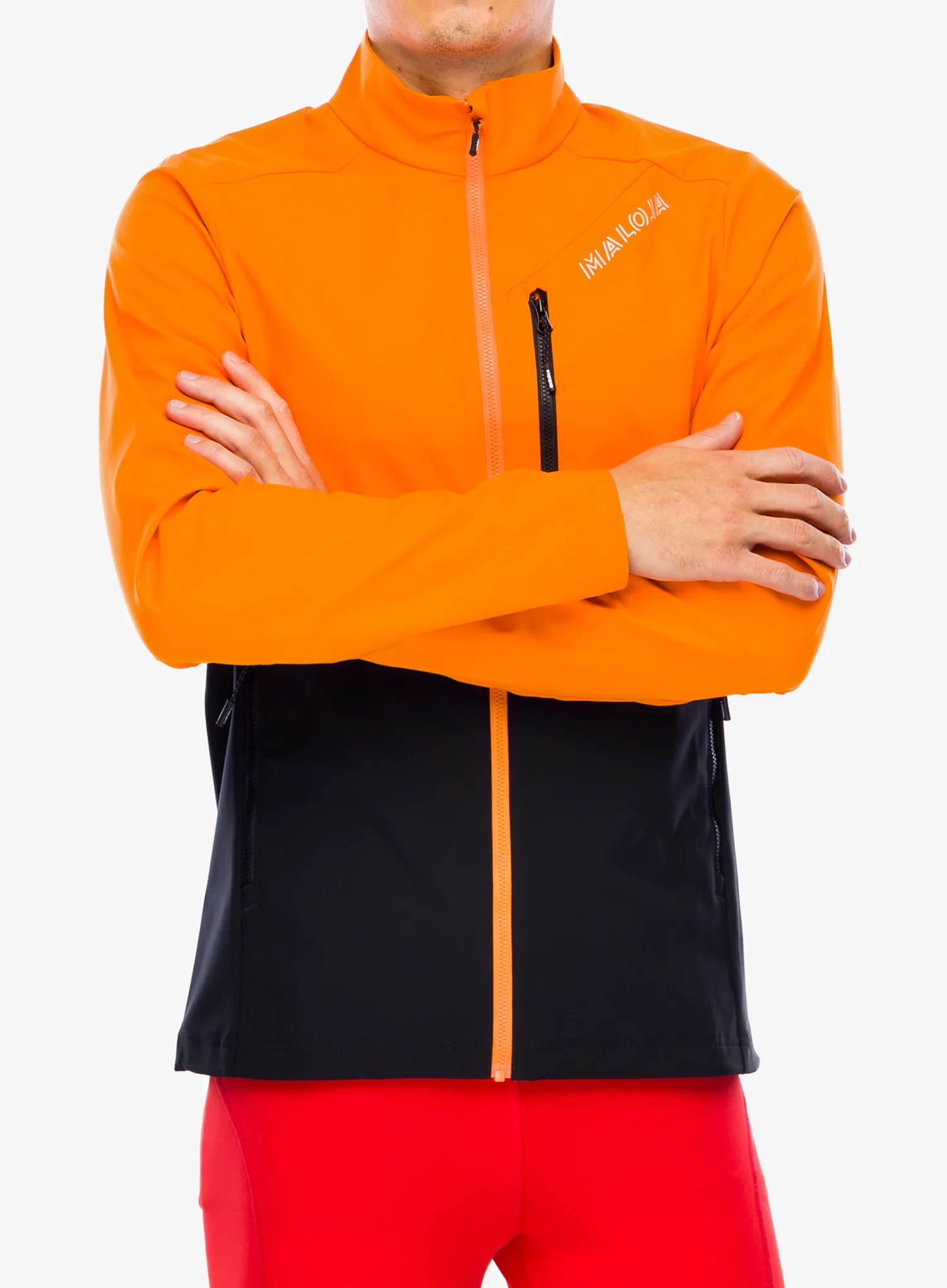 Softshell jakna Maloja Alpel - orange sun multi