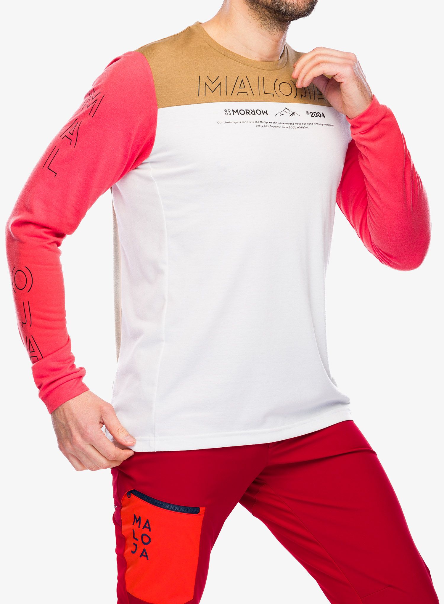 Dukserica enduro Maloja Haunold - glacier milk multi