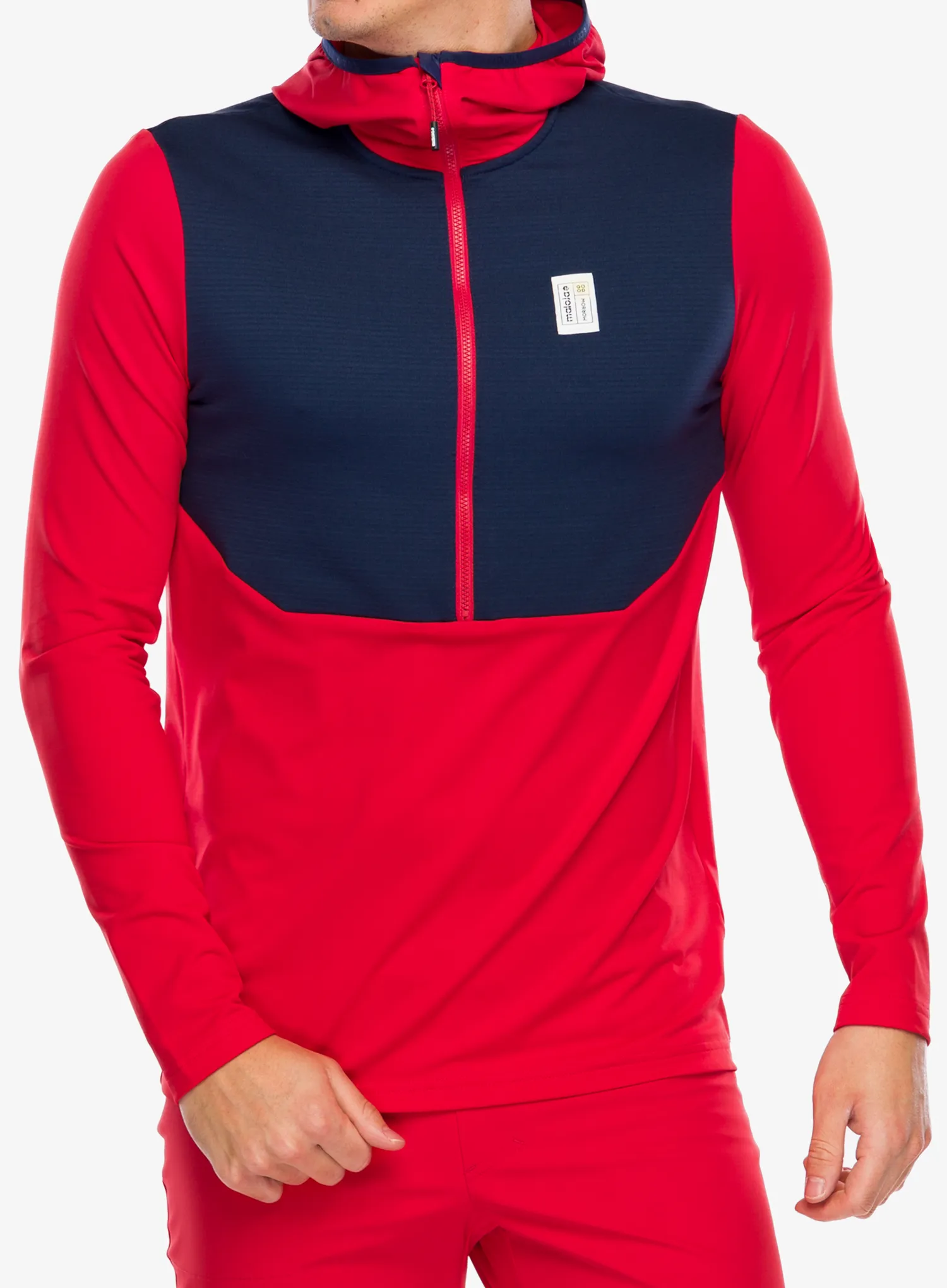 Majica s kapuljačom Maloja Kaltern - fire red multi