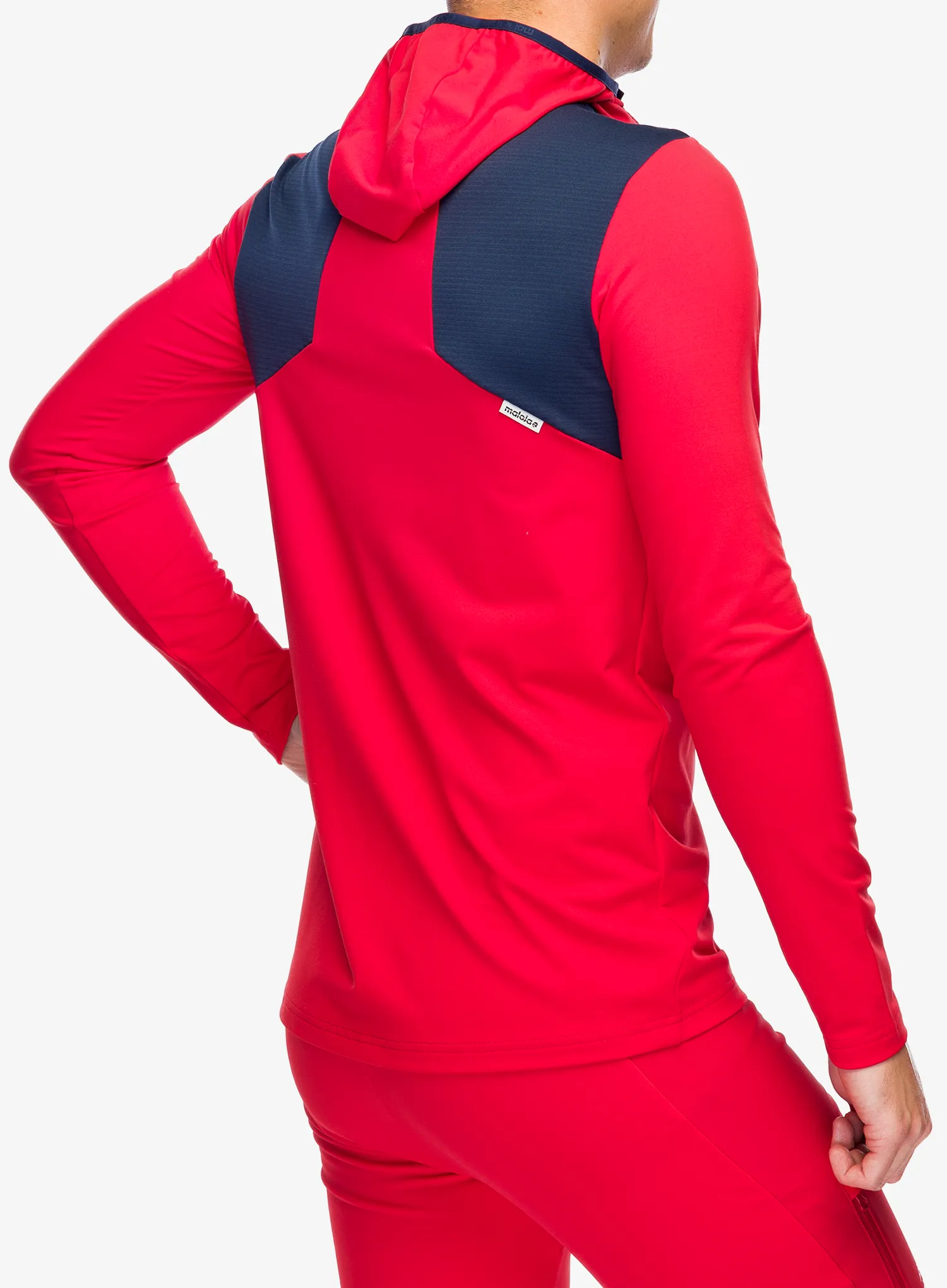 Majica s kapuljačom Maloja Kaltern - fire red multi