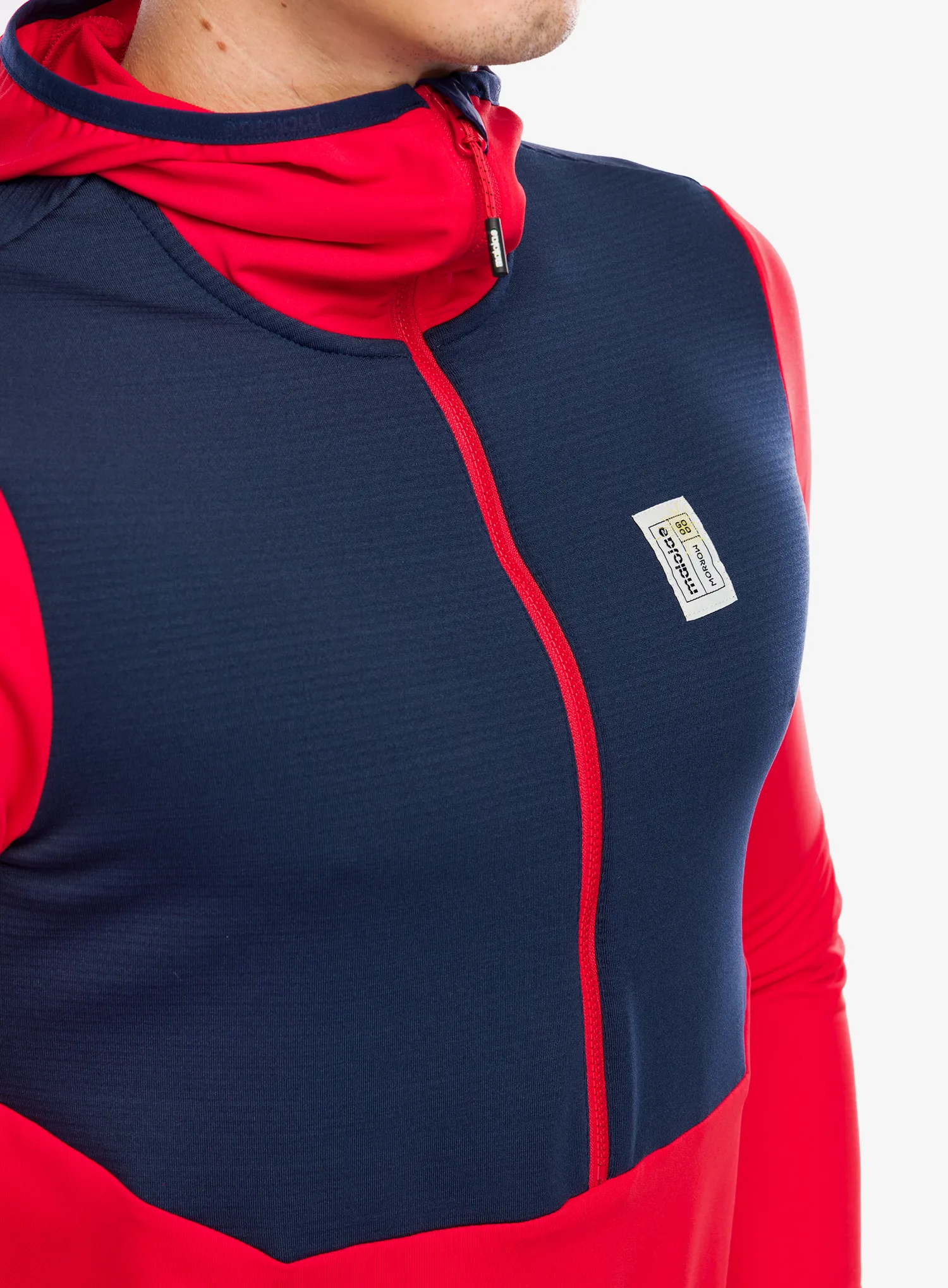 Majica s kapuljačom Maloja Kaltern - fire red multi