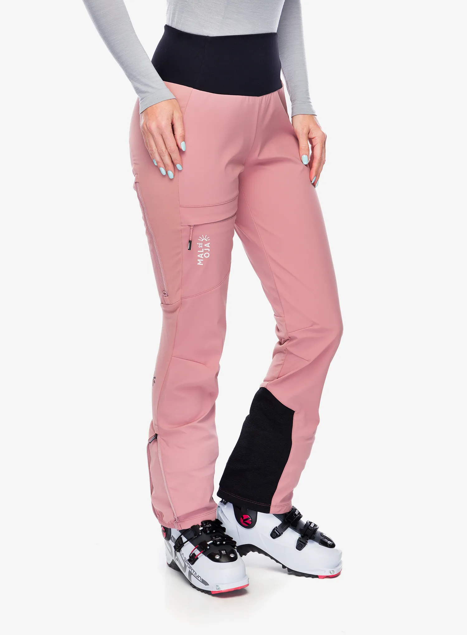 Ženske softshell hlače Maloja Losegg - mauve