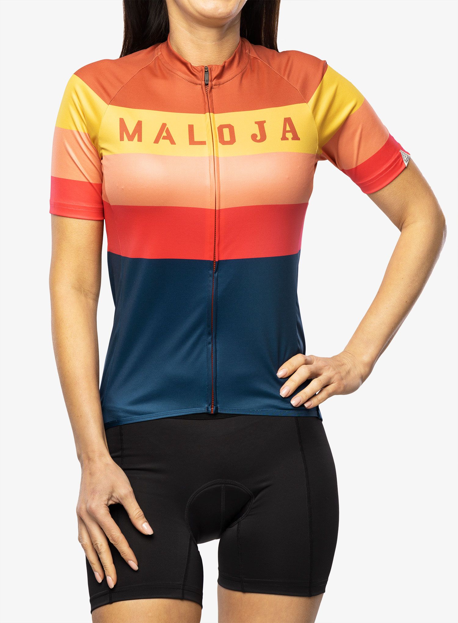 Ženska biciklistička majica Maloja Madrisa - midnight multi