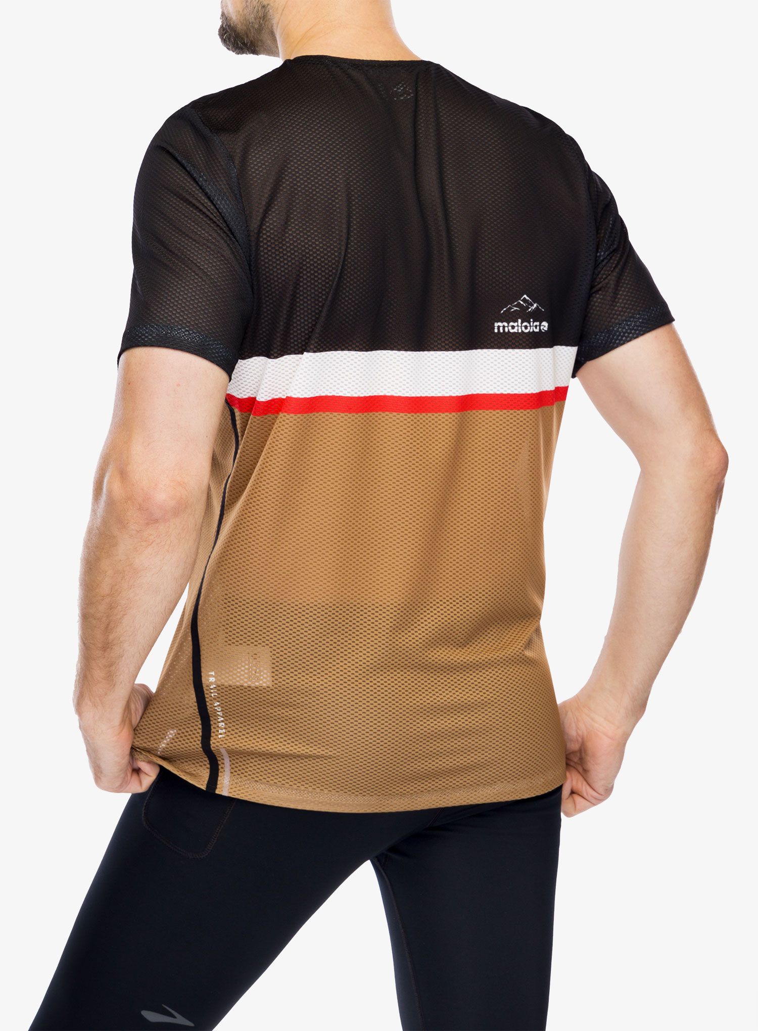 Majica za trčanje Maloja Mayo 1/2 - deep black multi