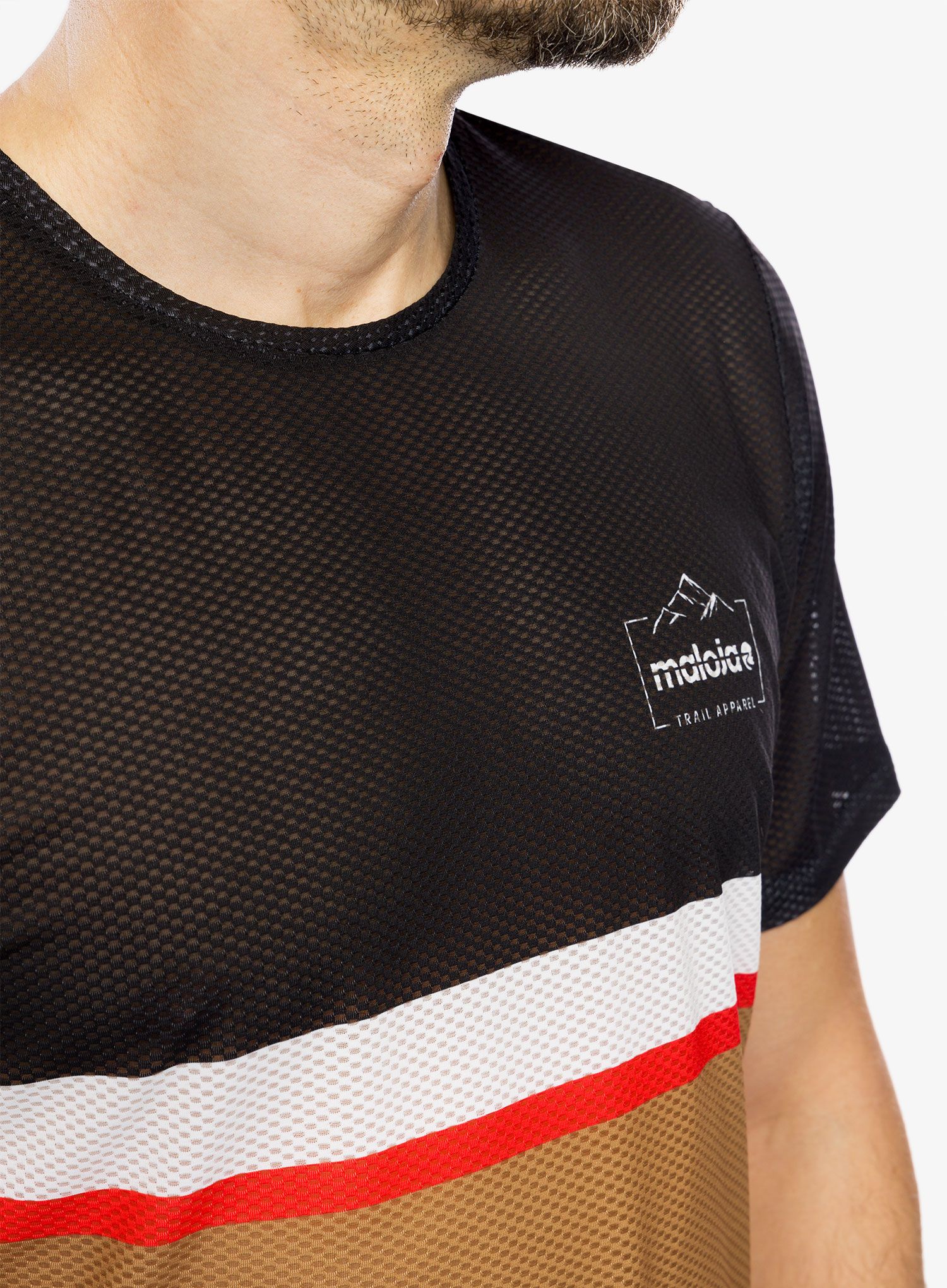 Majica za trčanje Maloja Mayo 1/2 - deep black multi