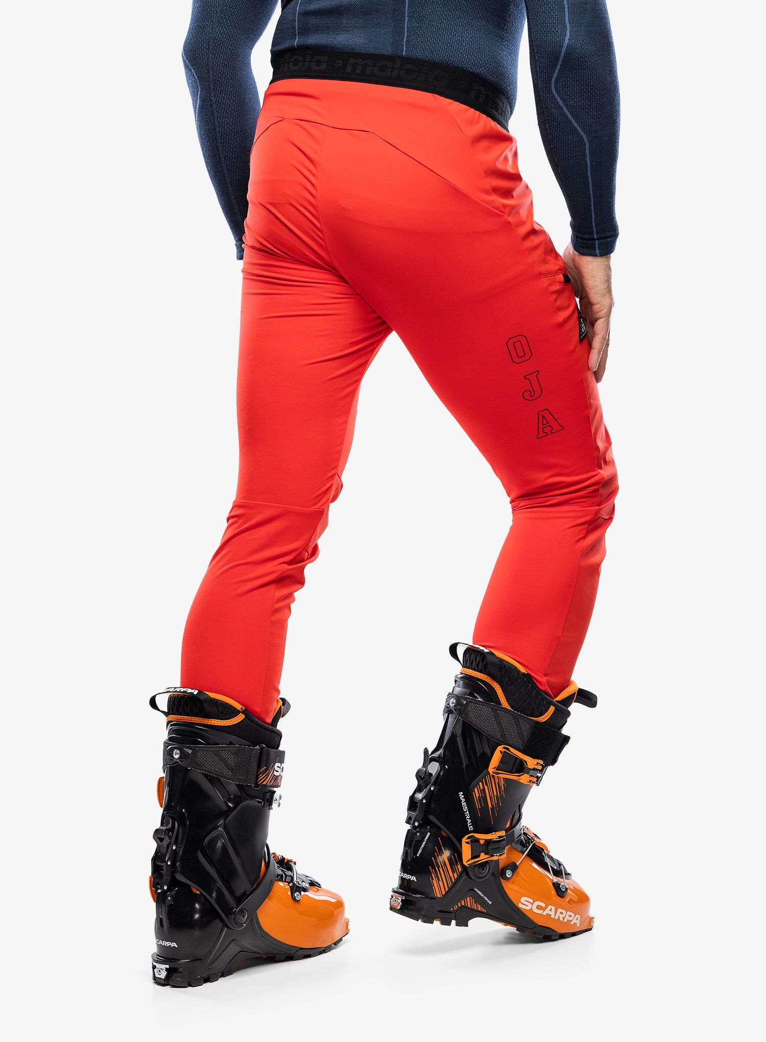 Softshell hlače Maloja Montasio - fire red