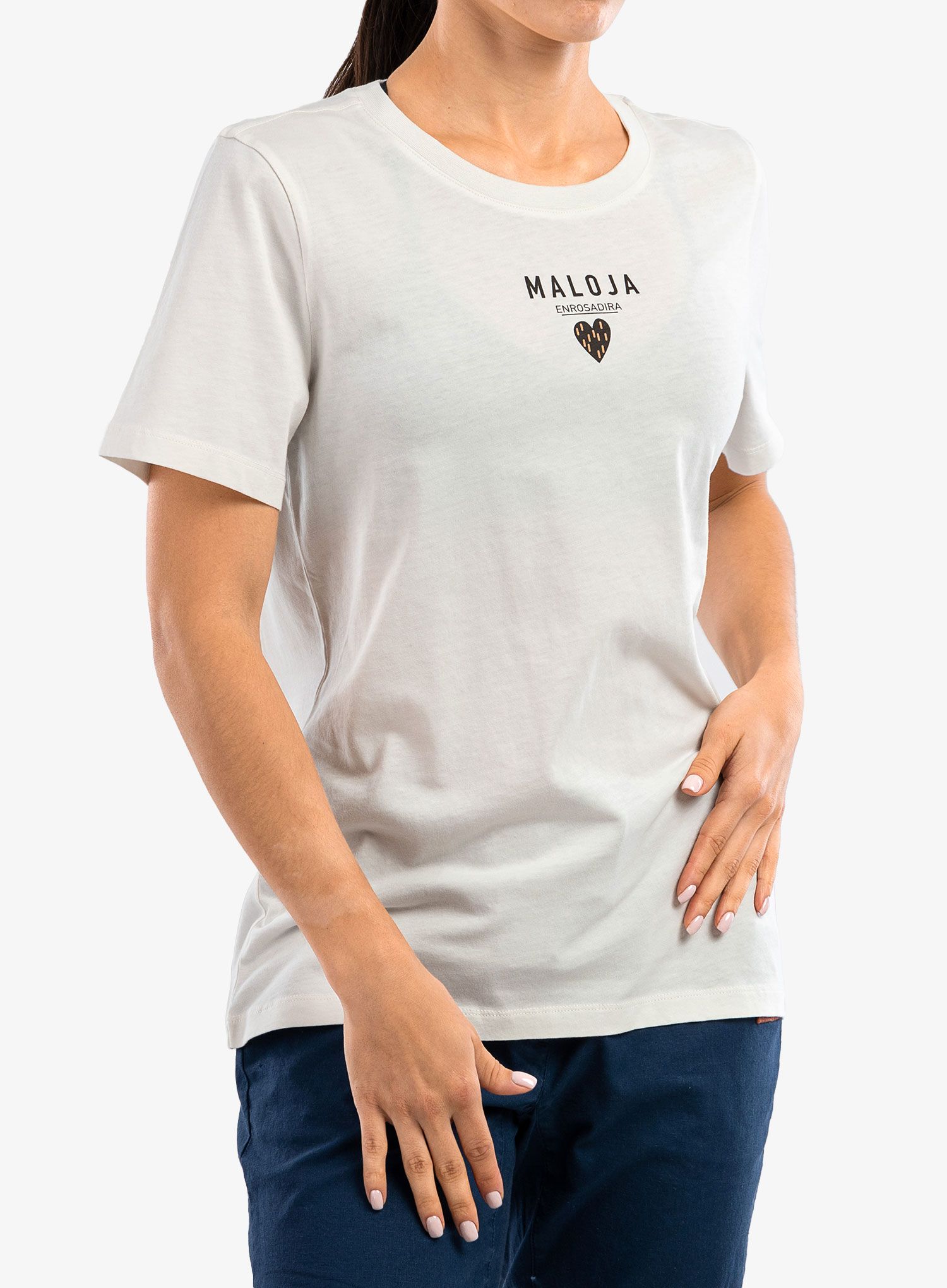 Ženska pamučna majica Maloja Planbell - glacier milk