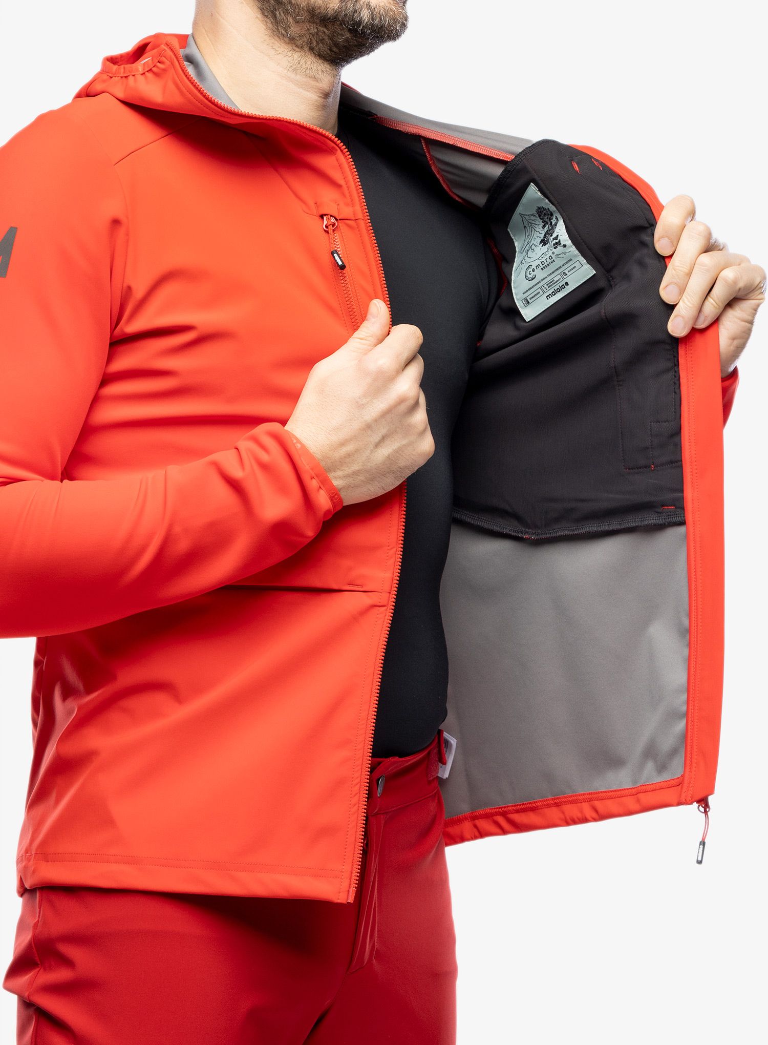 Softshell jakna Maloja Sperber - fire red