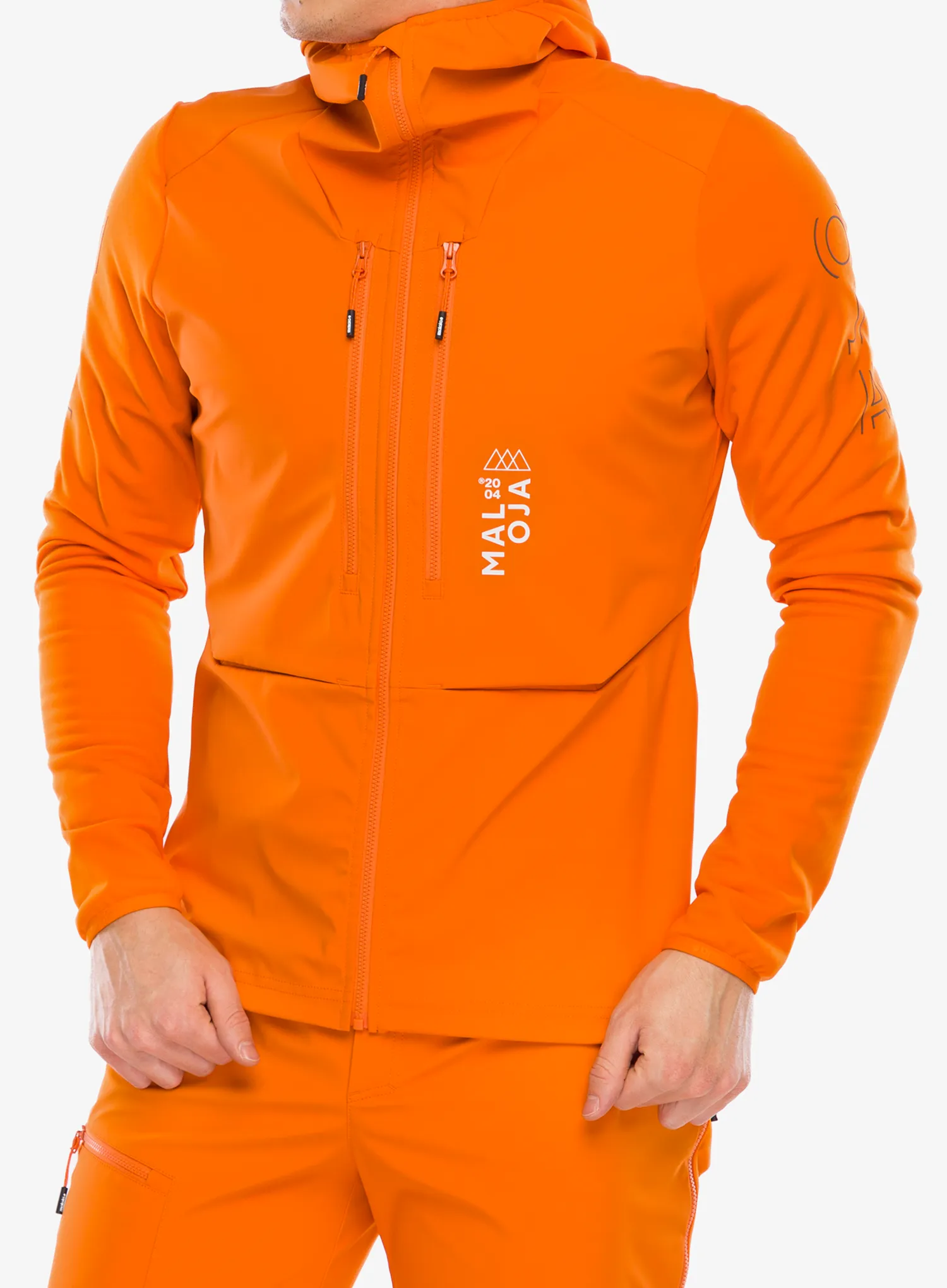 Softshell jakna Maloja Sperber - orange sun