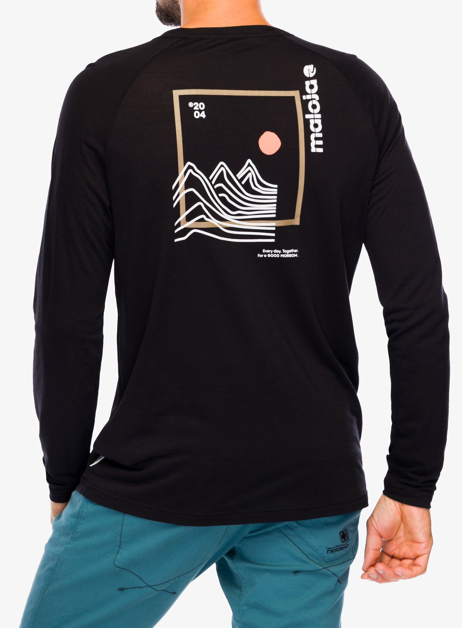 Majica dugih rukava Maloja Traunstein - deep black