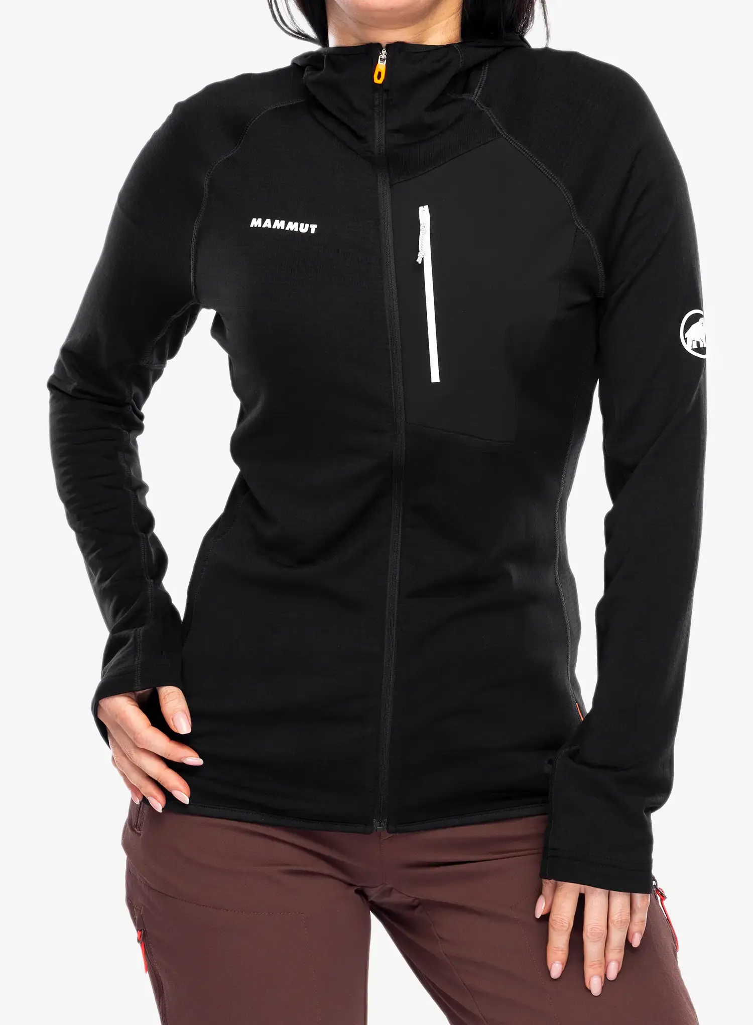 Dukserica s kapuljačom ženska Mammut Aenergy Light ML Hooded Jacket - black