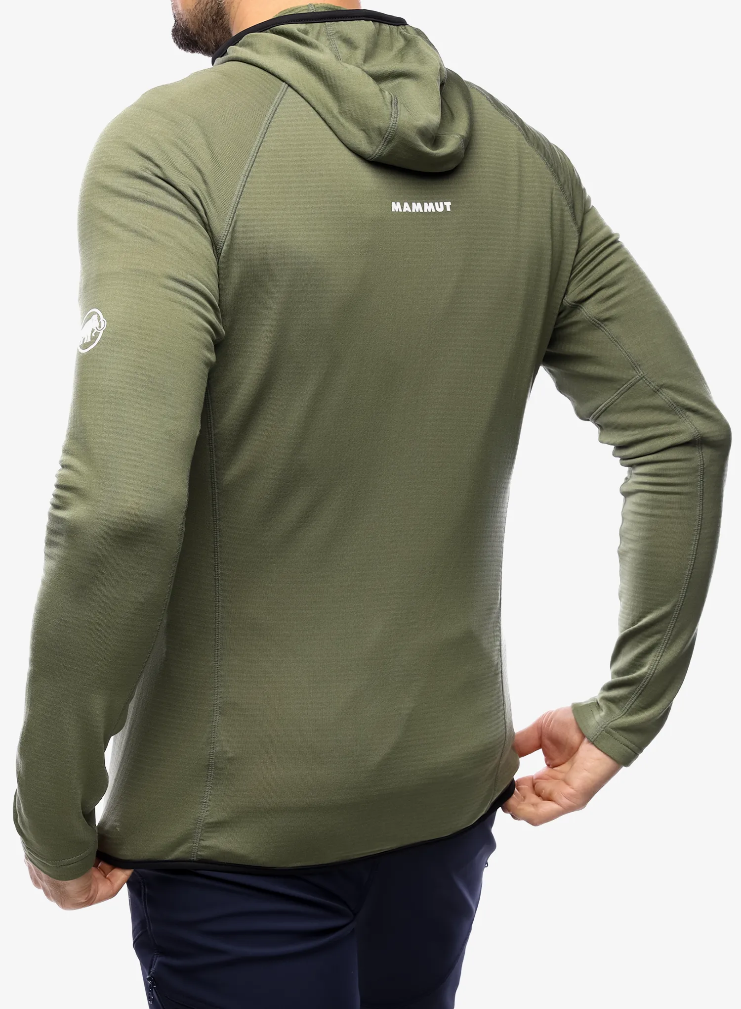 Majica s kapuljačom Mammut Aenergy Light ML Hooded Jacket - marsh/dark marsh