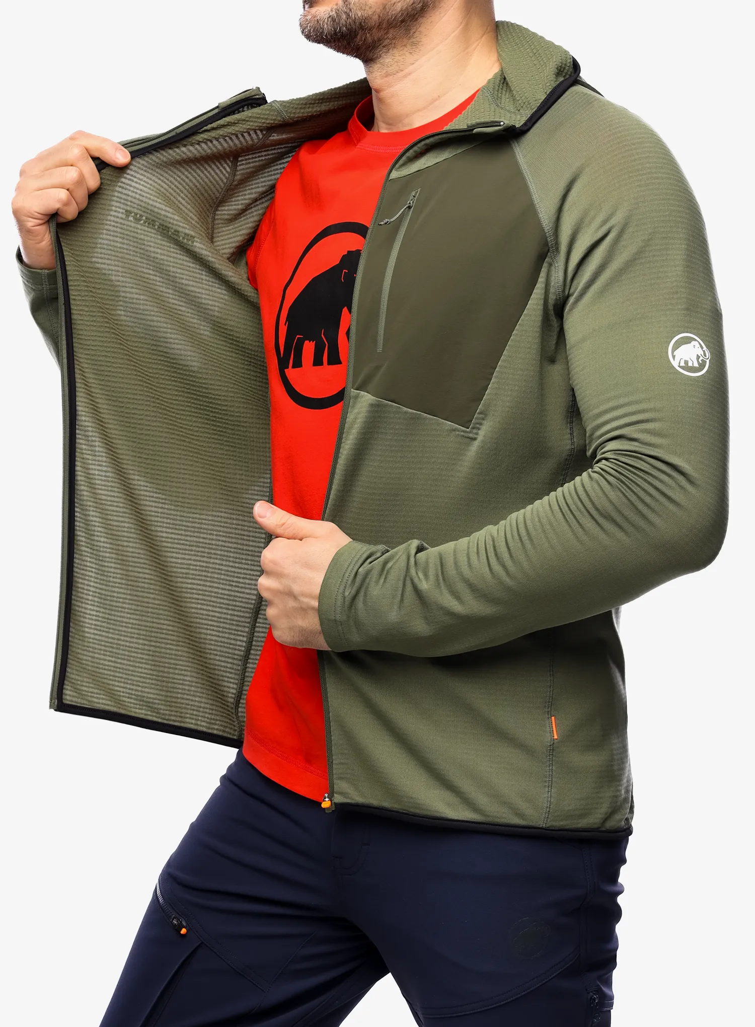 Majica s kapuljačom Mammut Aenergy Light ML Hooded Jacket - marsh/dark marsh