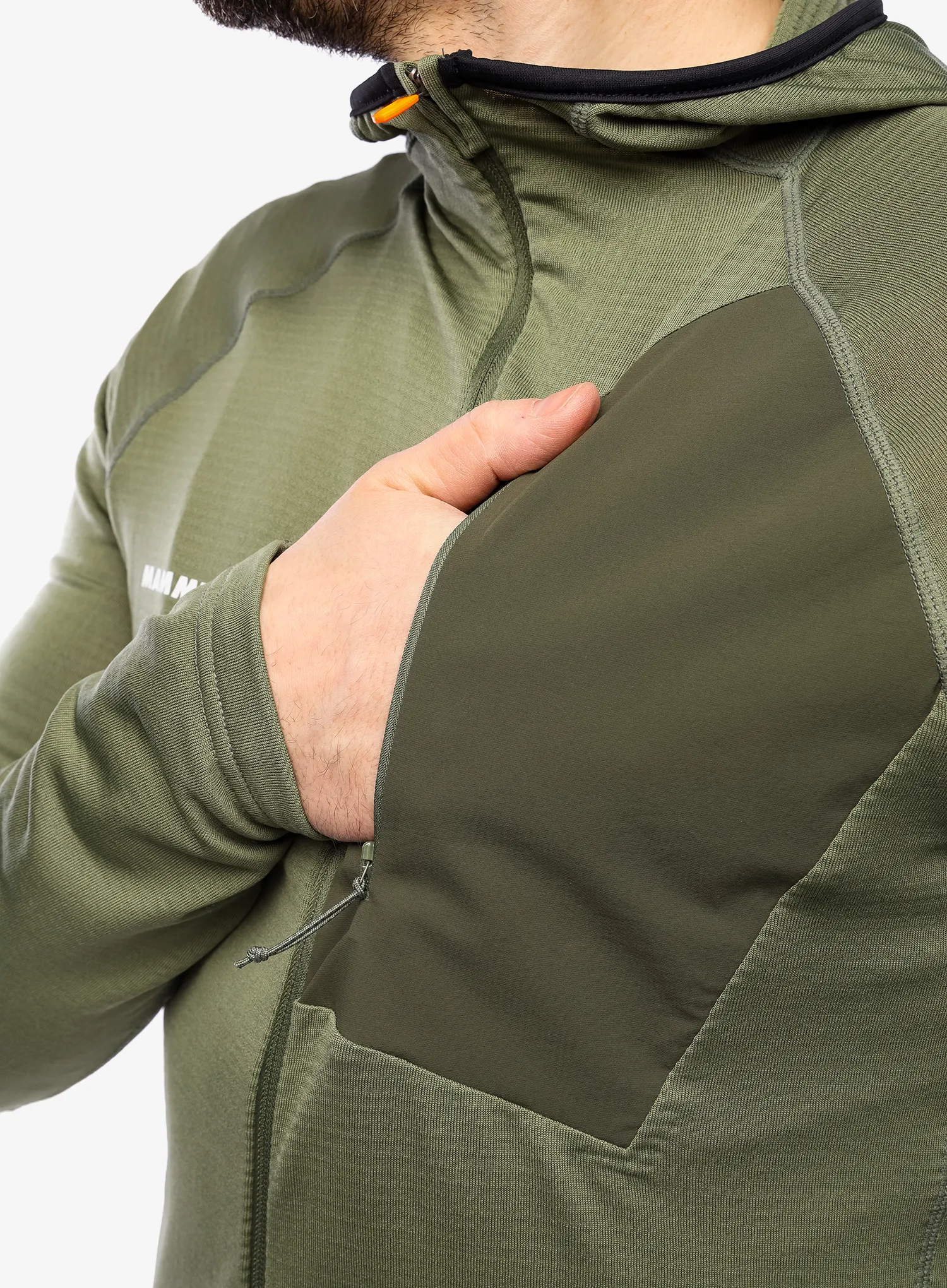 Majica s kapuljačom Mammut Aenergy Light ML Hooded Jacket - marsh/dark marsh