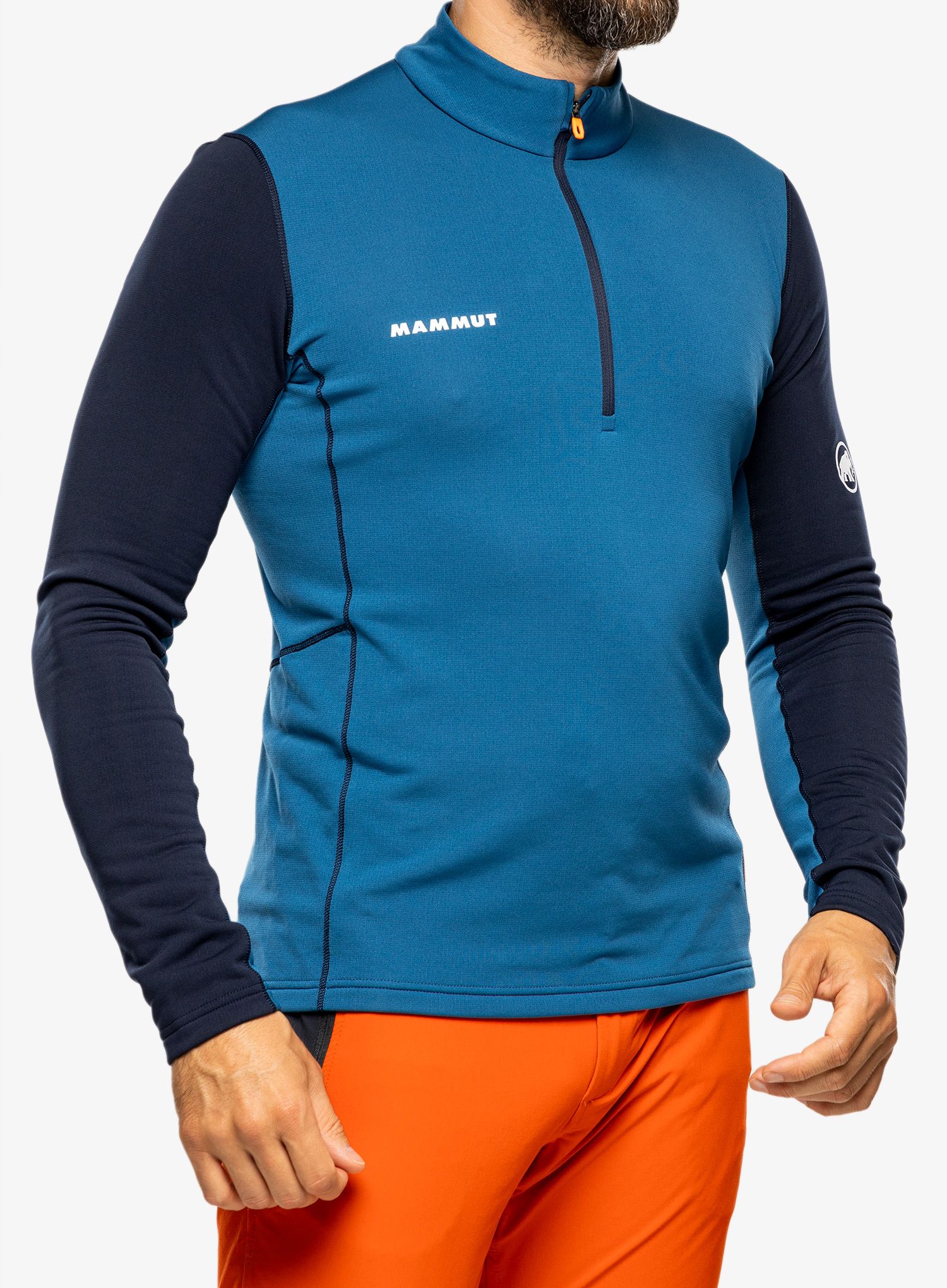 Dukserica s 1/2 patentnim zatvaračem Mammut Aenergy ML Half Zip Pull - deep ice/marine
