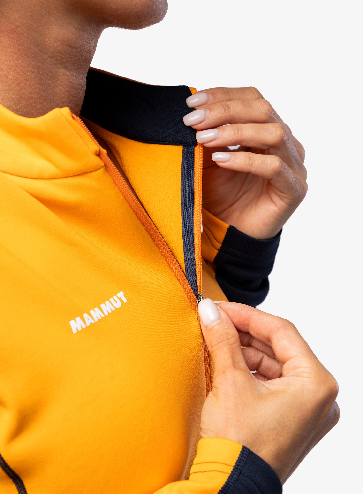 Ženska dukserica od flisa Mammut Aenergy ML Half Zip Pull - tangerine/marine