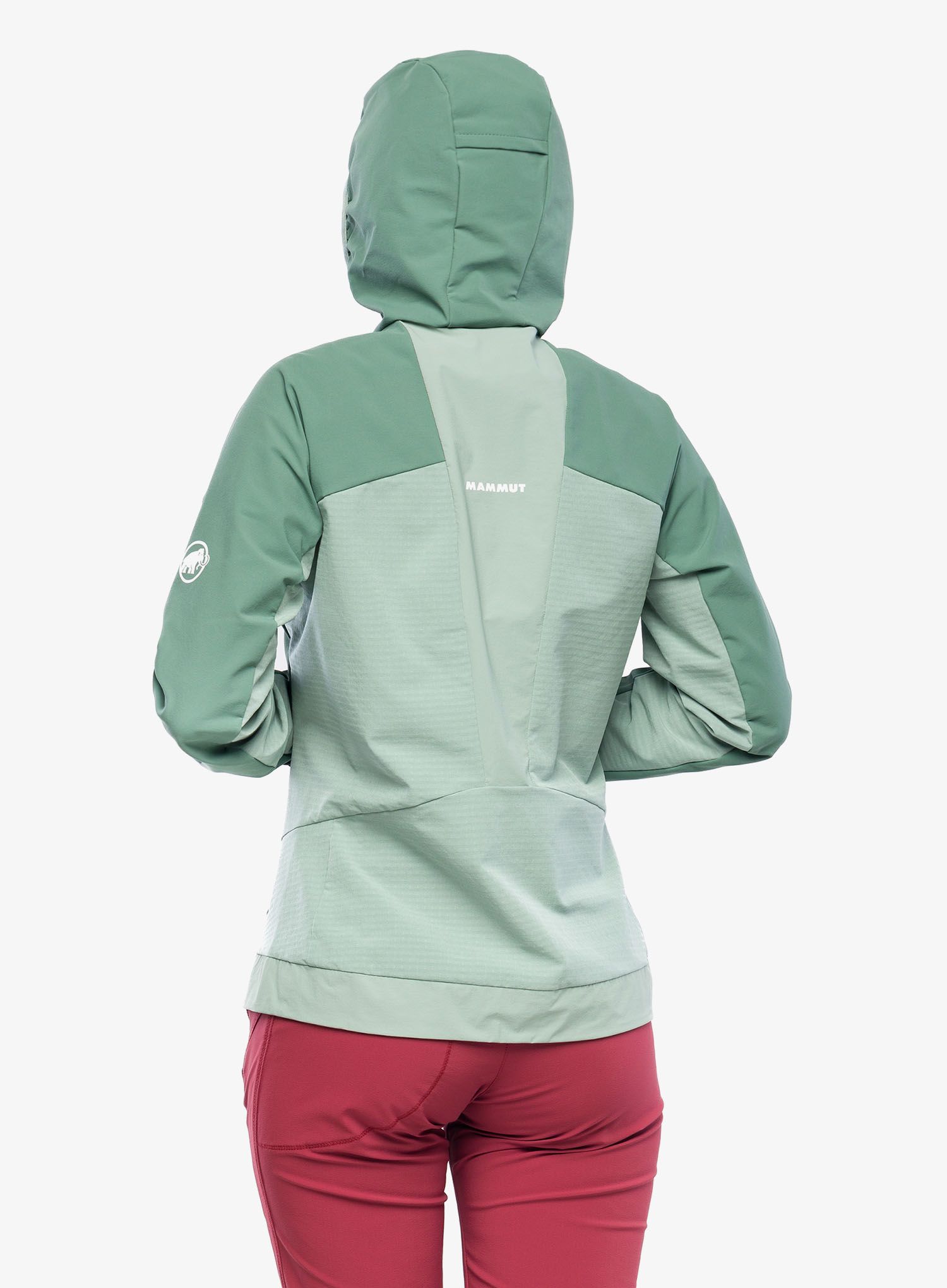 Ženski softshell Mammut Aenergy SO Hybrid Hooded Jacket - dark jade/jade