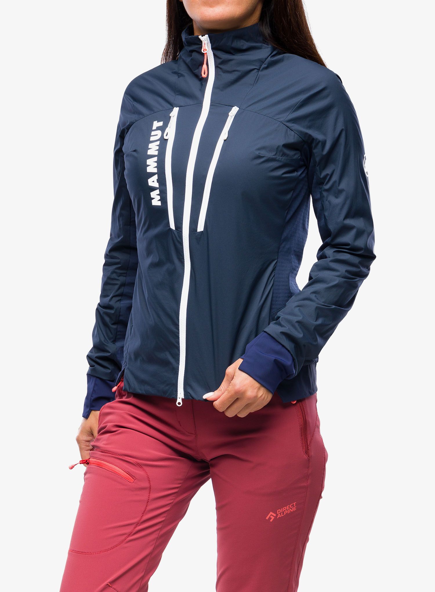 Ženska hibridna jakna Mammut Aenergy IN Hybrid Jacket - marine/white