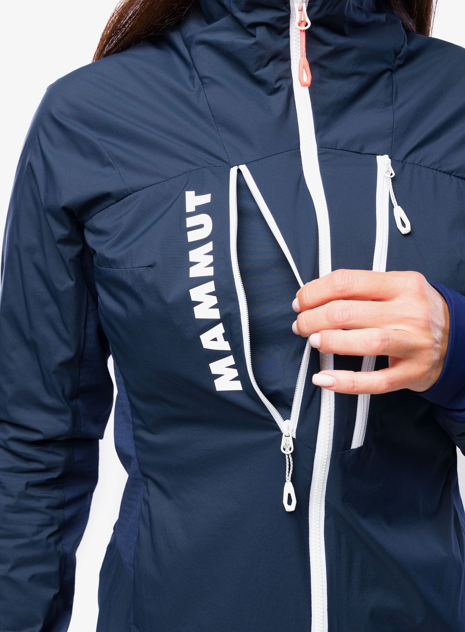 Ženska hibridna jakna Mammut Aenergy IN Hybrid Jacket - marine/white