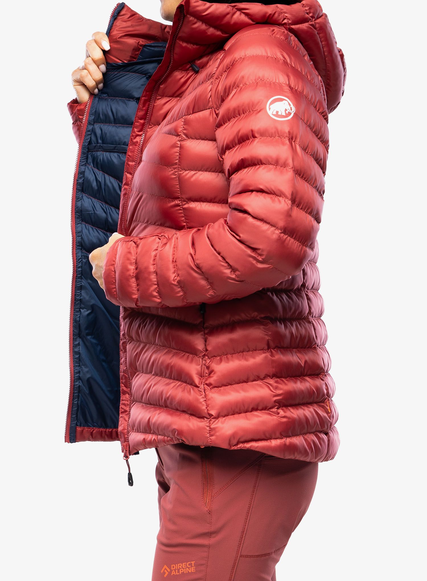 Jakna s postavom ženska Mammut Albula IN Hooded Jacket - blood red
