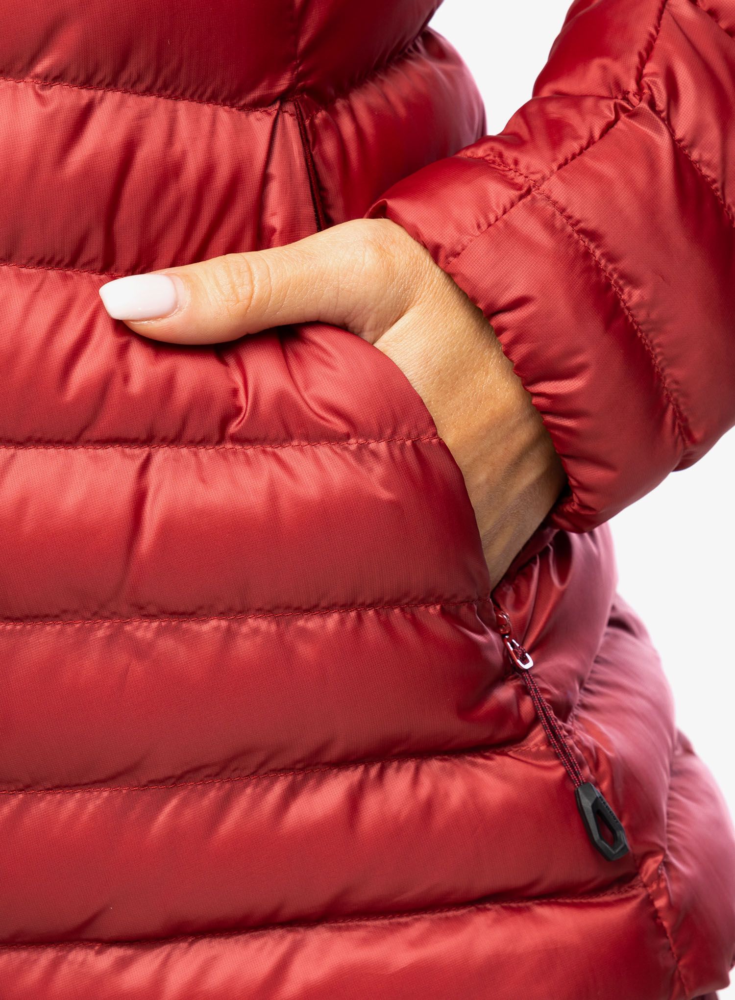 Jakna s postavom ženska Mammut Albula IN Hooded Jacket - blood red
