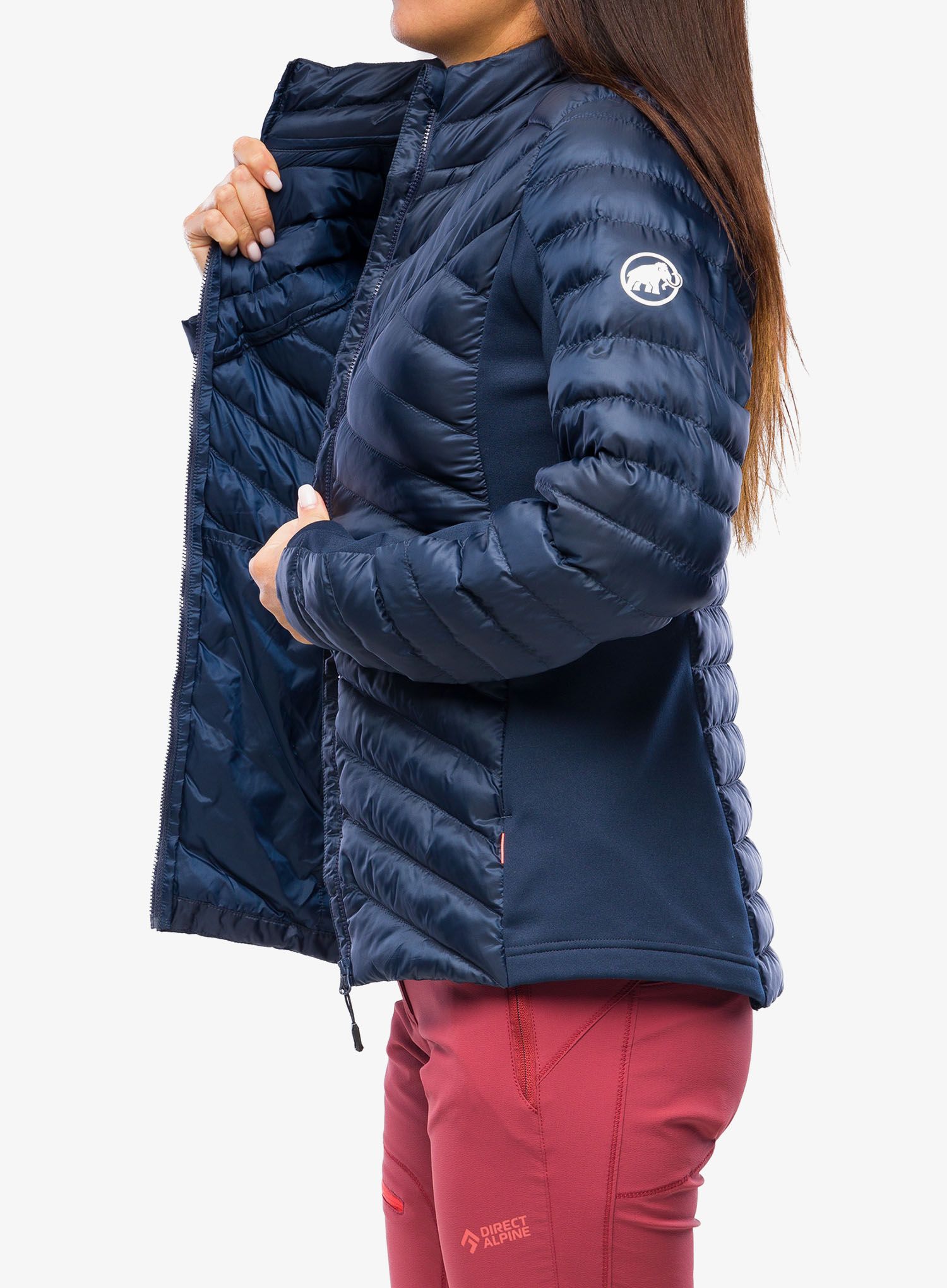 Jakna s postavom ženska Mammut Albula IN Hybrid Jacket - marine