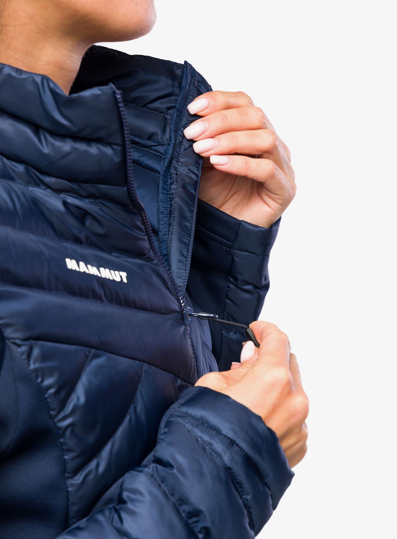Jakna s postavom ženska Mammut Albula IN Hybrid Jacket - marine
