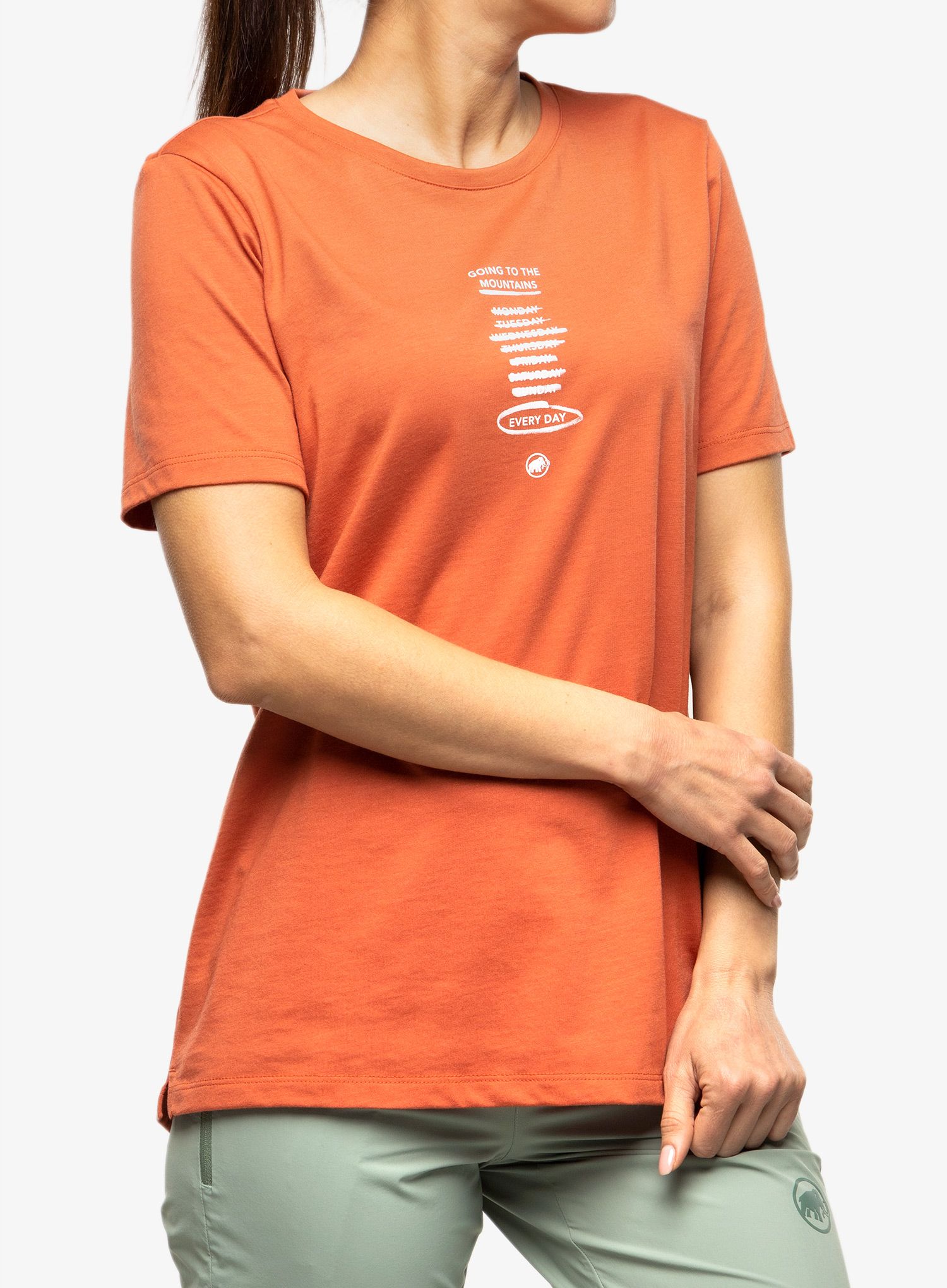 Ženska majica s tiskom Mammut Core T-Shirt Every Day - terracotta