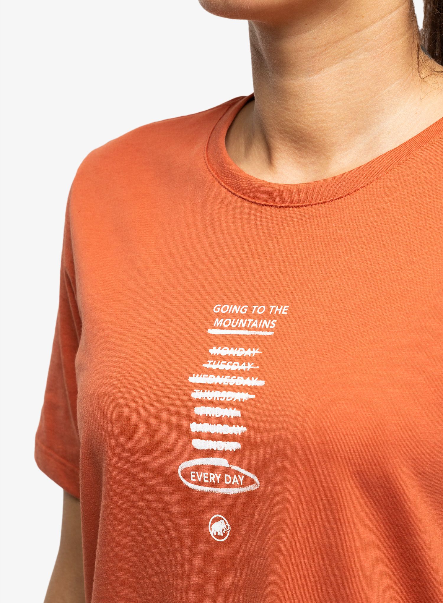 Ženska majica s tiskom Mammut Core T-Shirt Every Day - terracotta