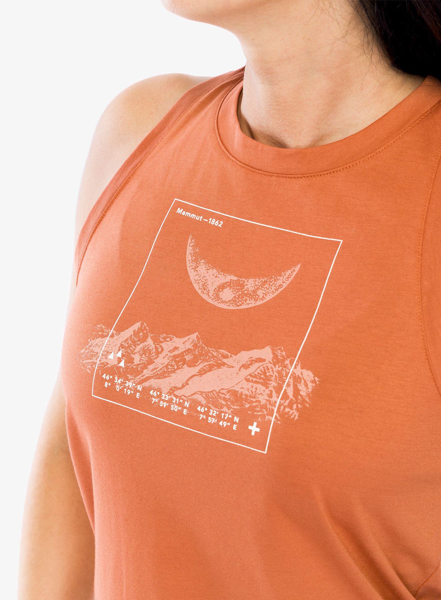 Ženski top Mammut Core Tank Top Panorama - brick