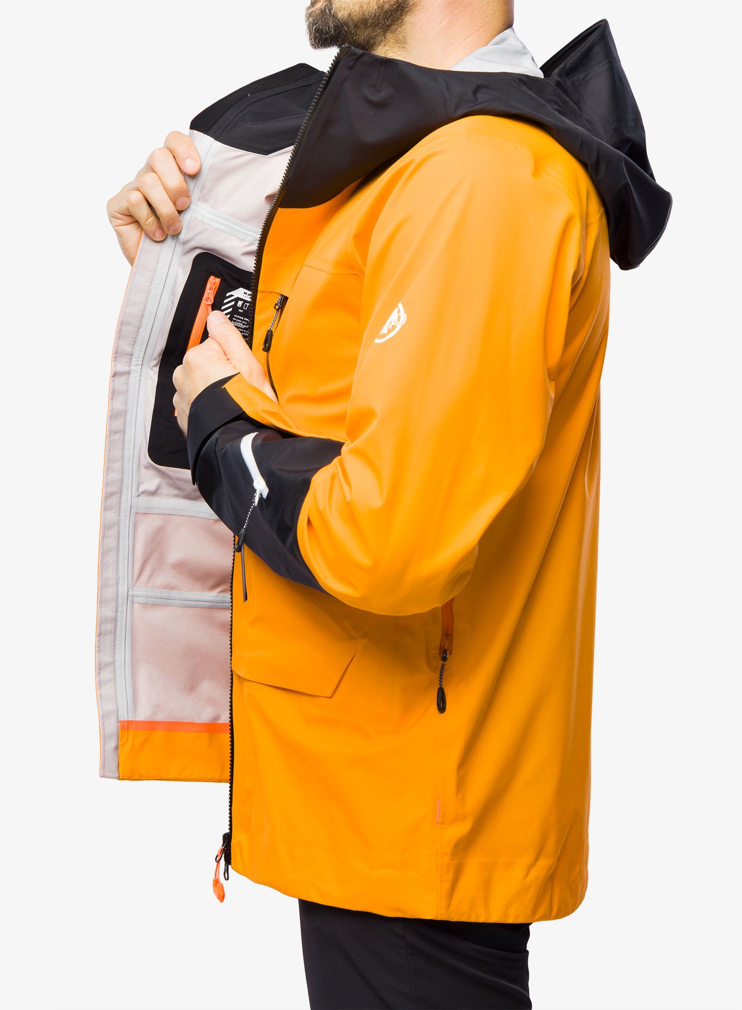 Skijaška jakna Mammut Haldigrat Air HS Hooded Jacket - tangerine/black
