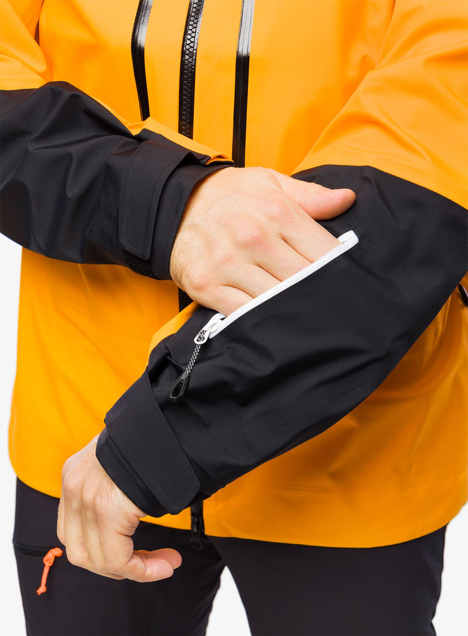 Skijaška jakna Mammut Haldigrat Air HS Hooded Jacket - tangerine/black