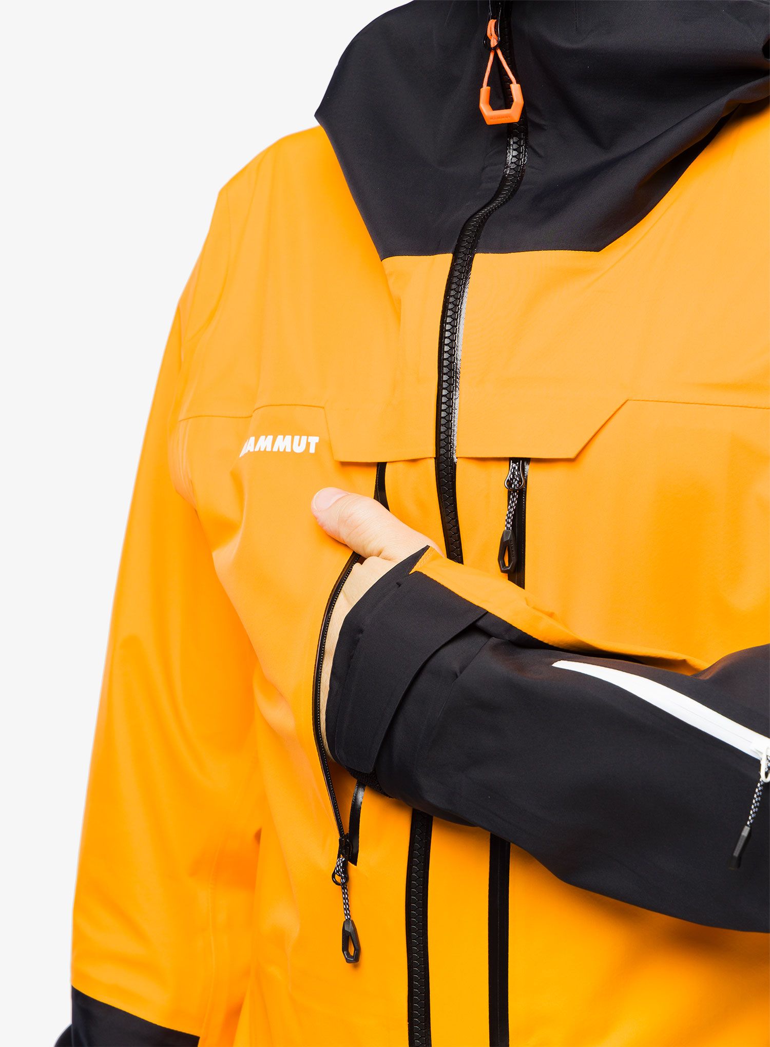 Skijaška jakna Mammut Haldigrat Air HS Hooded Jacket - tangerine/black