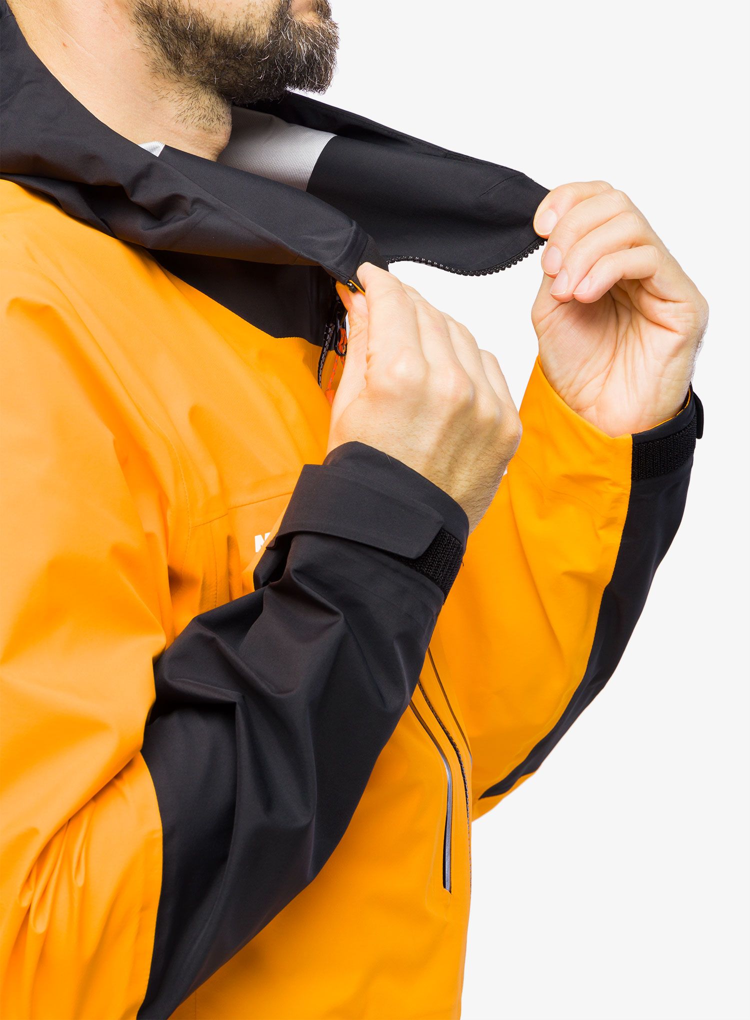 Skijaška jakna Mammut Haldigrat Air HS Hooded Jacket - tangerine/black
