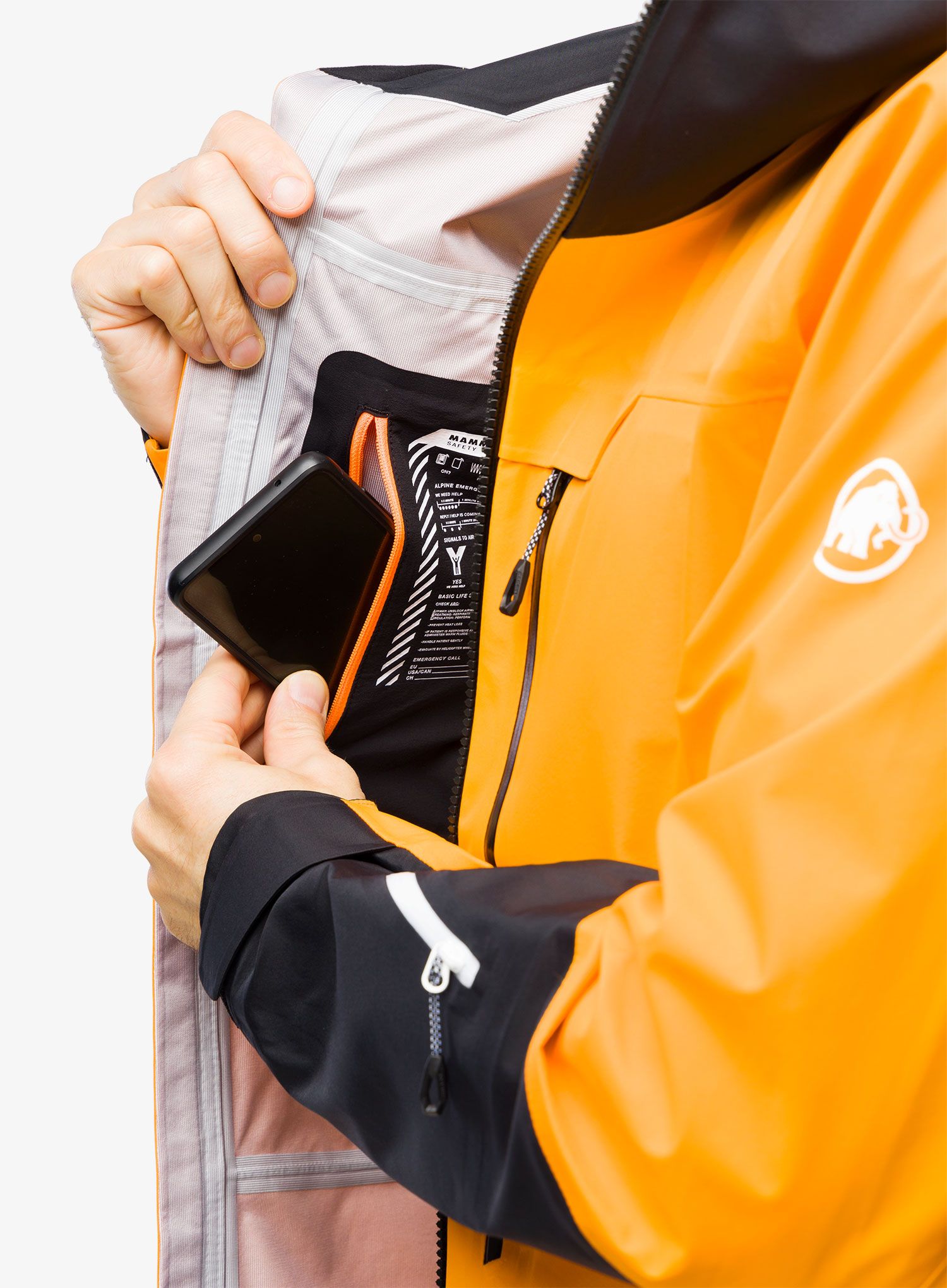 Skijaška jakna Mammut Haldigrat Air HS Hooded Jacket - tangerine/black