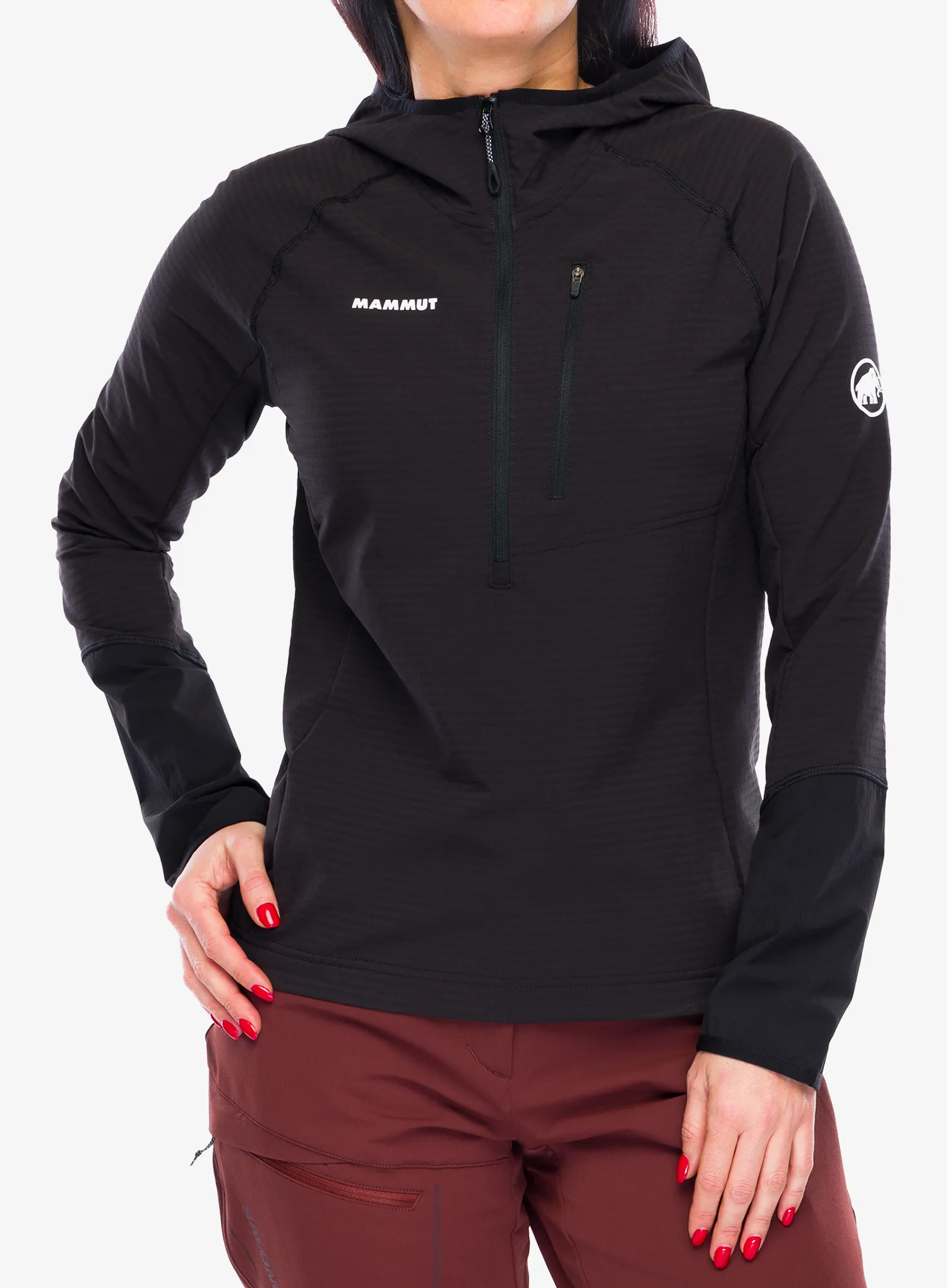 Dukserica s kapuljačom ženska Mammut Madris Light ML Half Zip Hoody