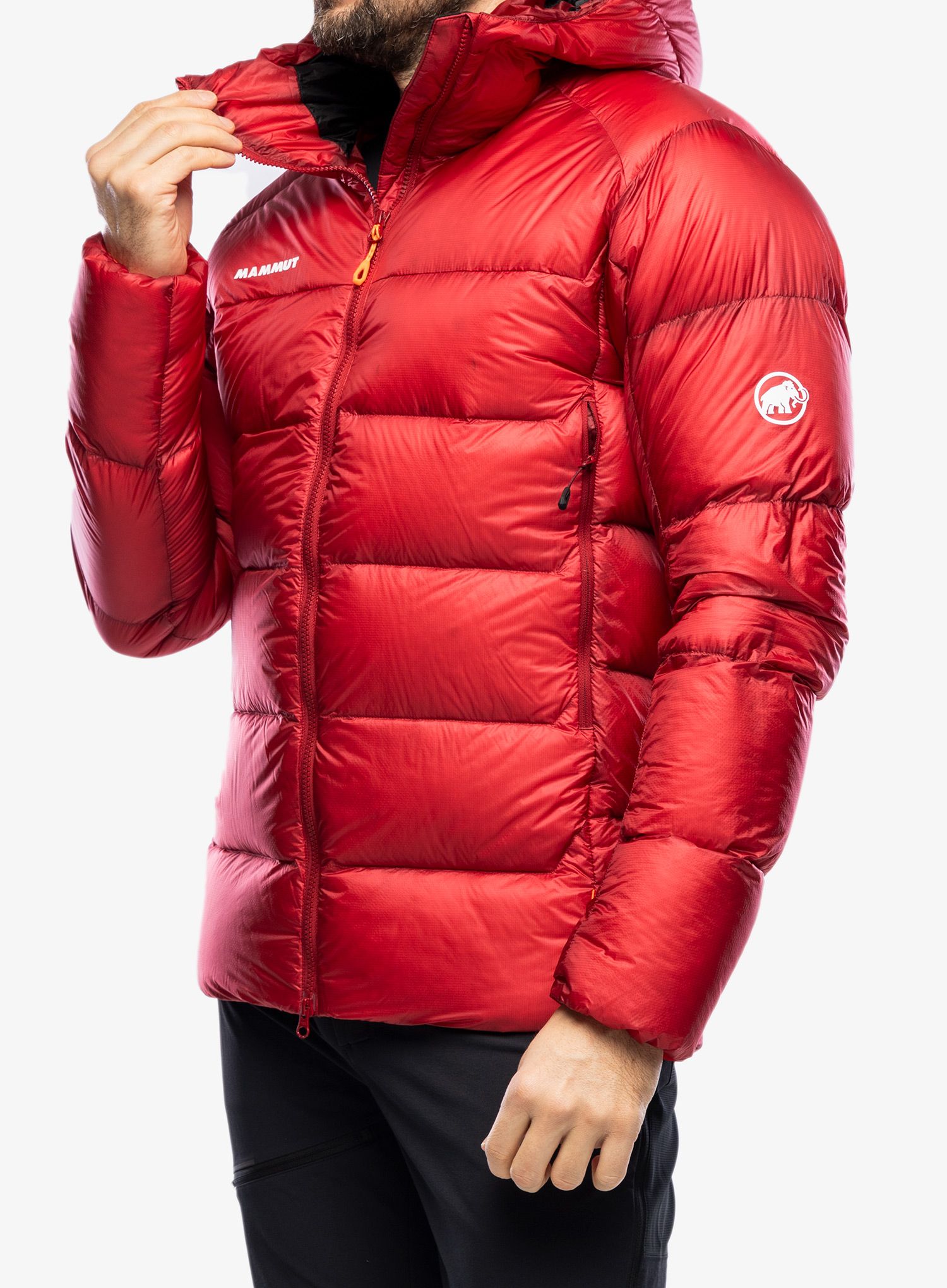 Pernata jakna Mammut Meron IN Hooded Jacket - blood red/black