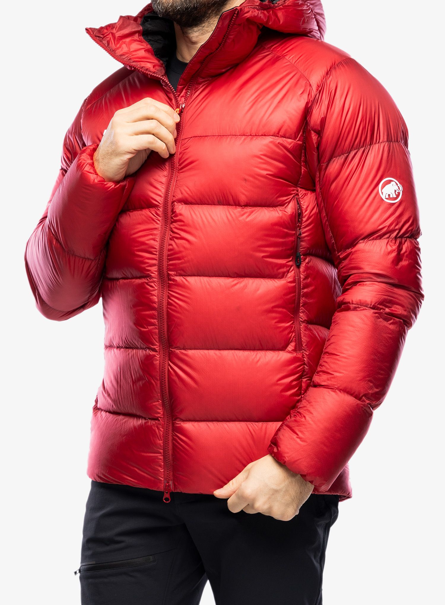 Pernata jakna Mammut Meron IN Hooded Jacket - blood red/black