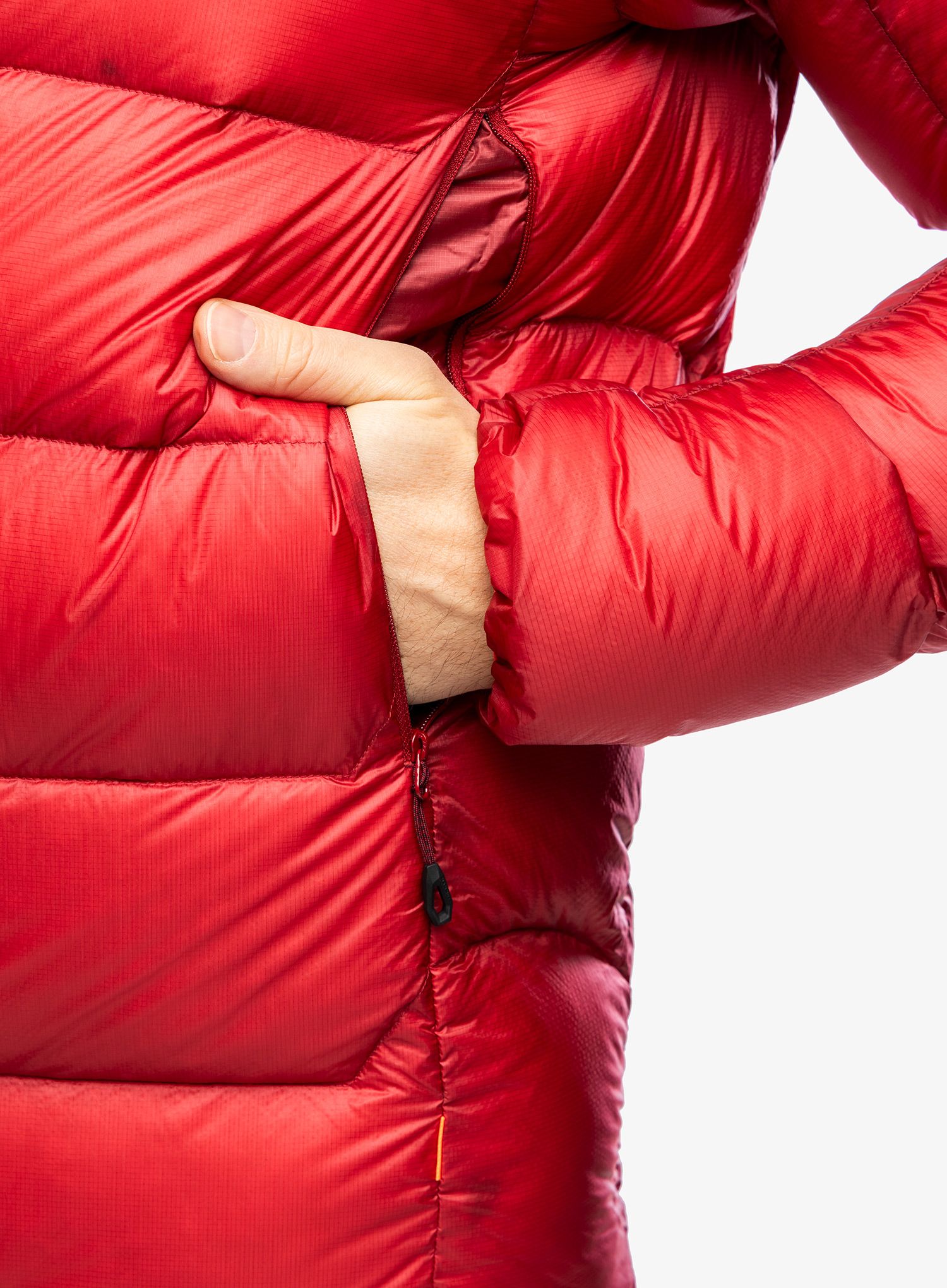 Pernata jakna Mammut Meron IN Hooded Jacket - blood red/black