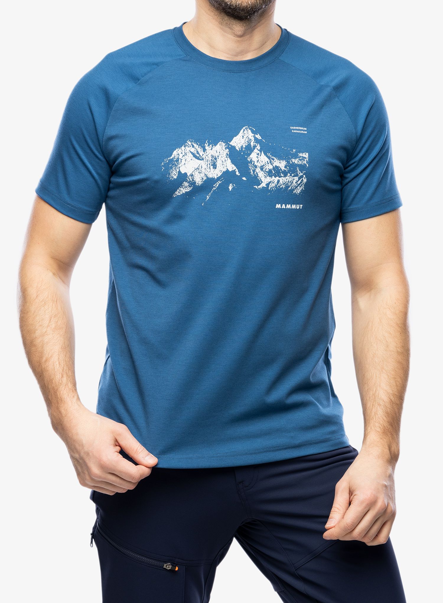 Majica s tiskom Mammut Mountain 8035 m T-Shirt - deep ice