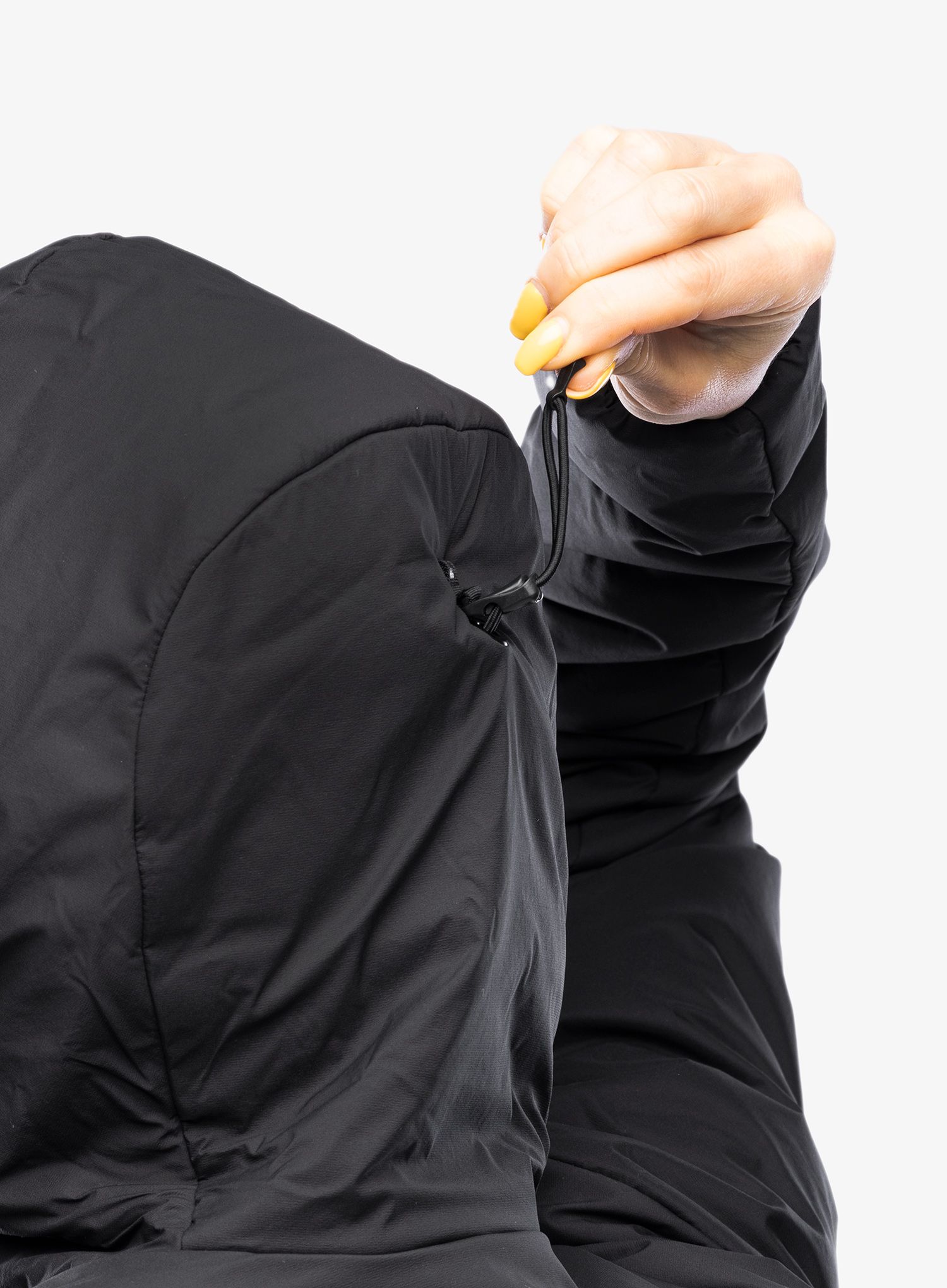 Jakna s postavom ženska Mammut Rime IN Flex Hooded Jacket - black