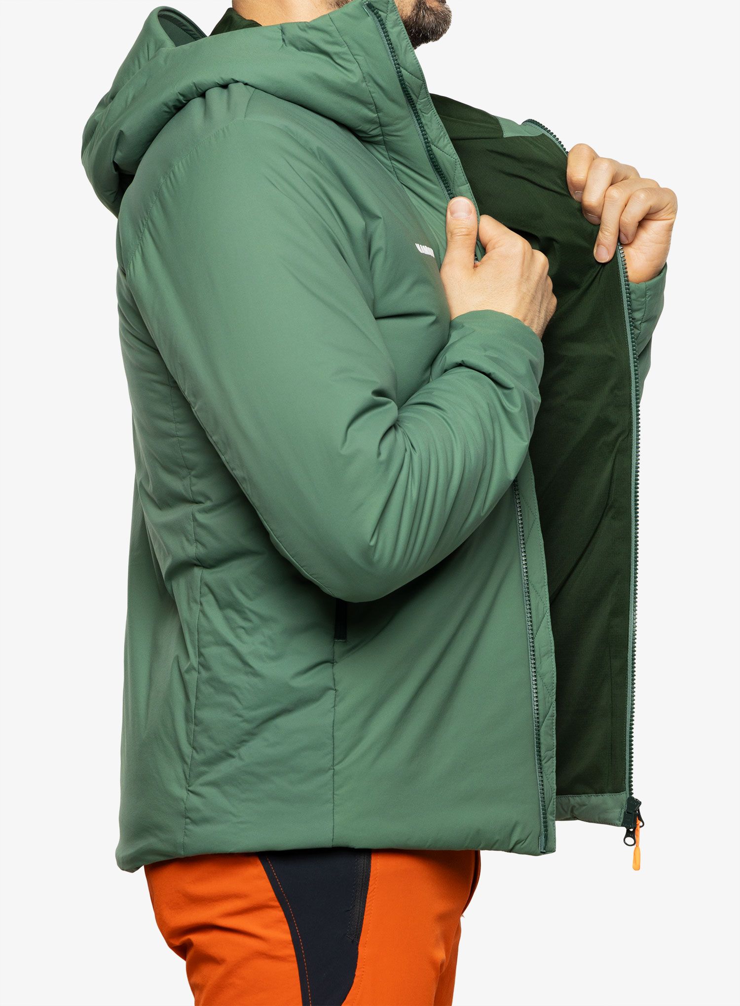 Jakna s postavom Mammut Rime IN Flex Hooded Jacket - dark jade